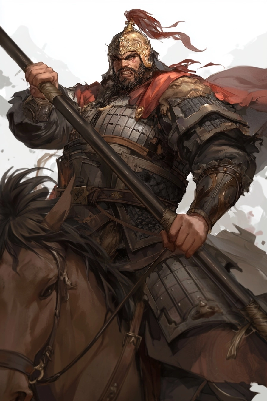 Han Dynasty General Yan Liang on Horseback