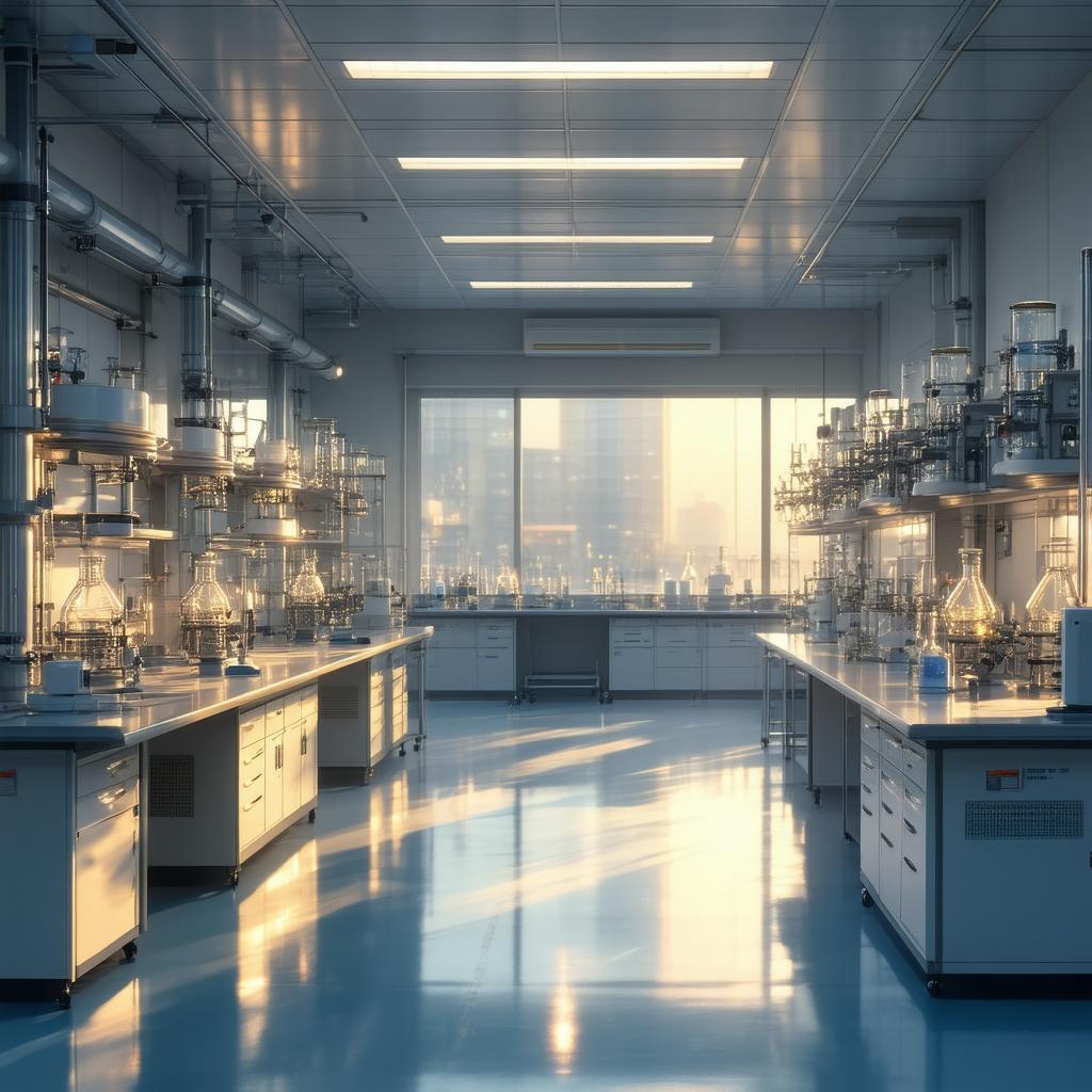 Empty Research Laboratory in Shinkai Golden Light