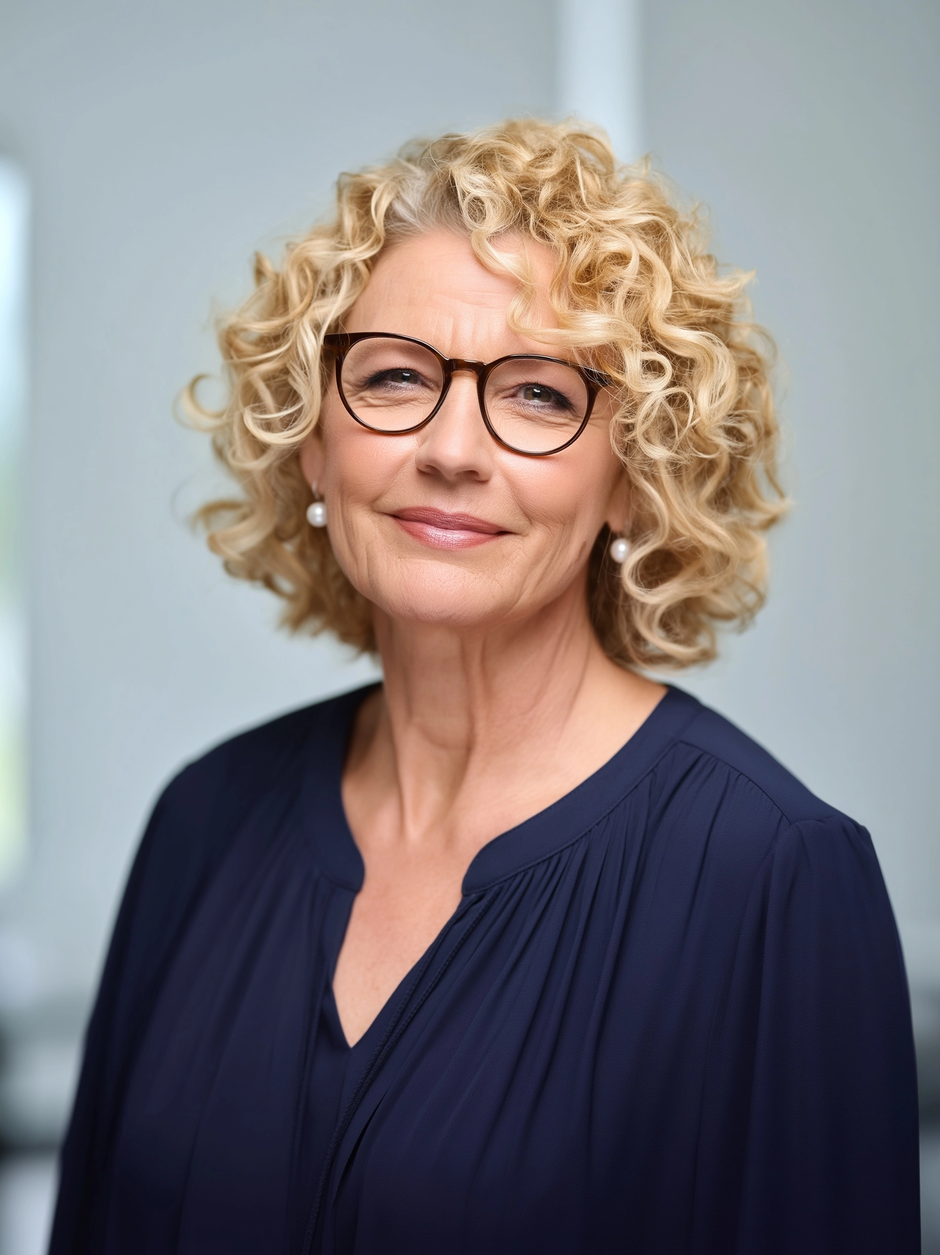 A photograph taken at a company team day of a 50 year old woman named Claire who does the bookkeepin