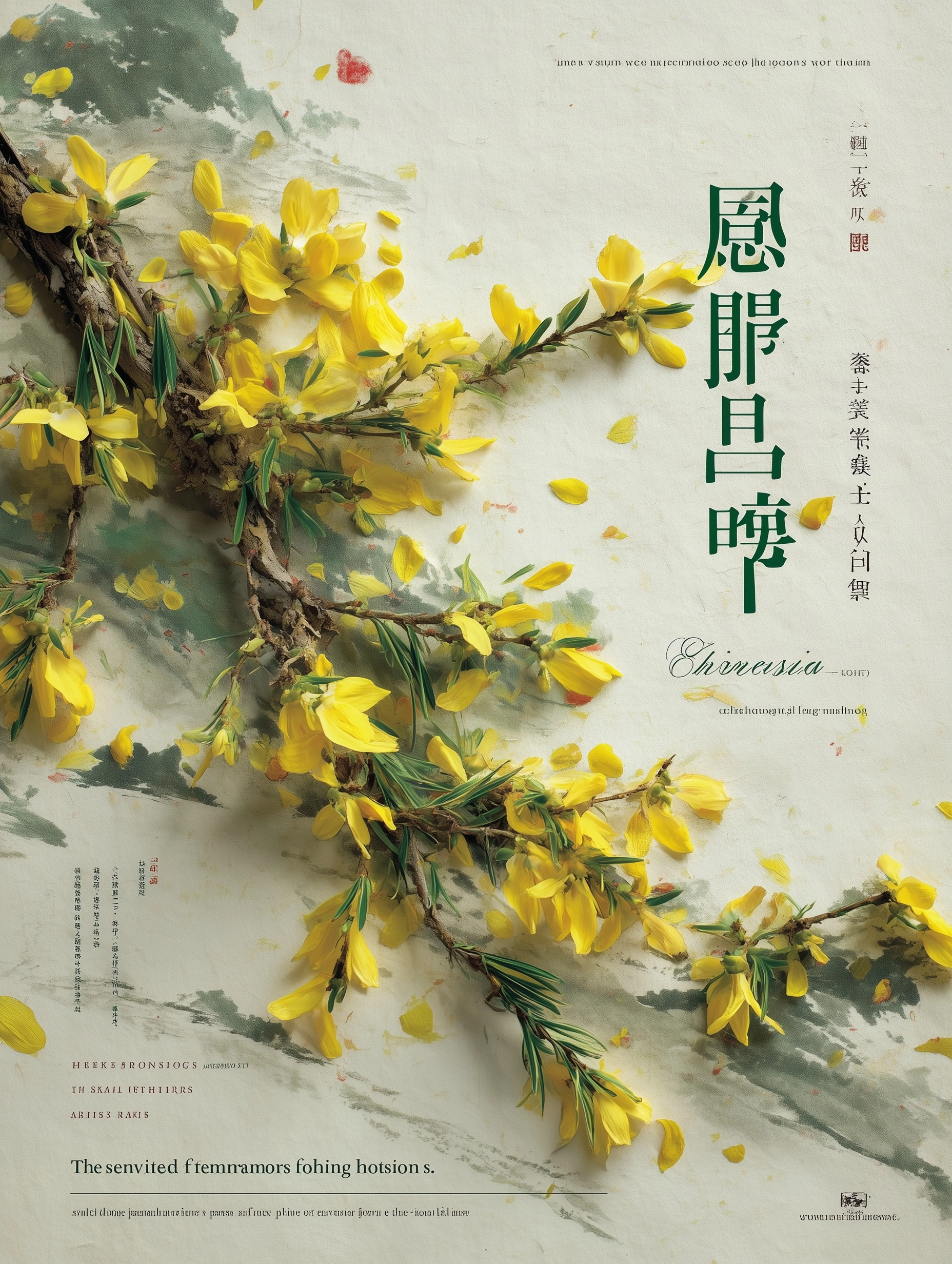 Chinoiserie ，the cover of the book features green grass