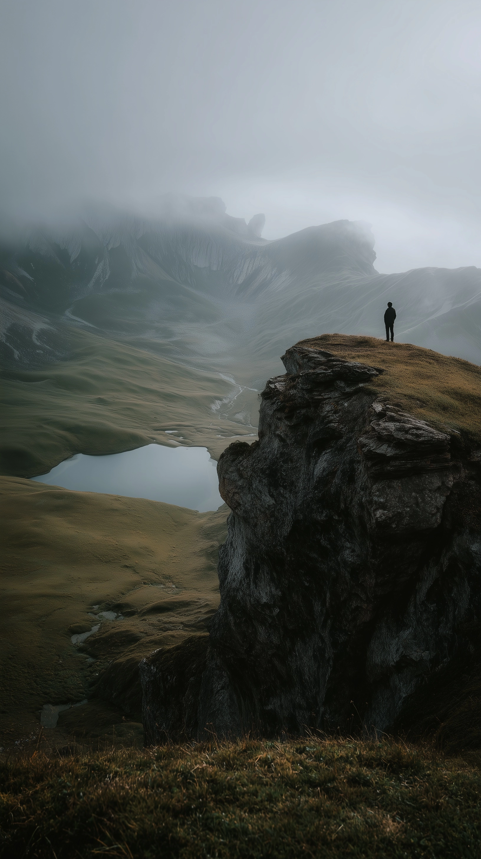 Clean cinematic shot of beautiful landscape fading into minimal background, soft light