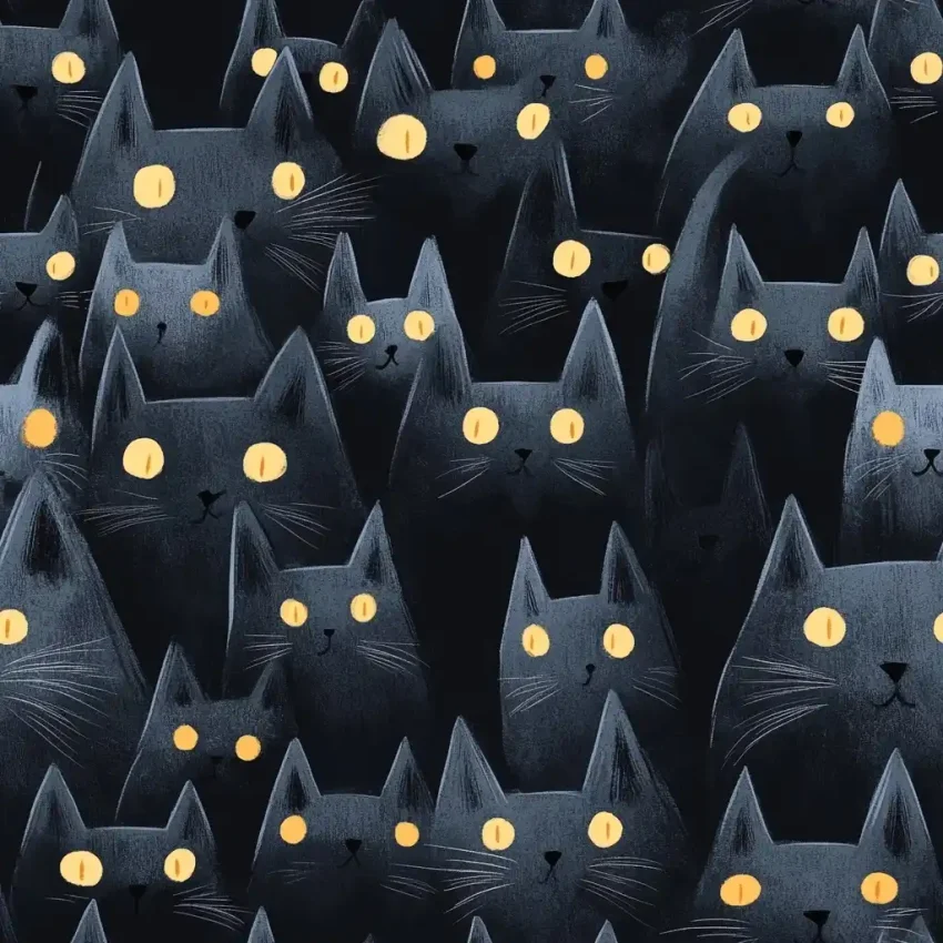Minimal Cartoon Cats