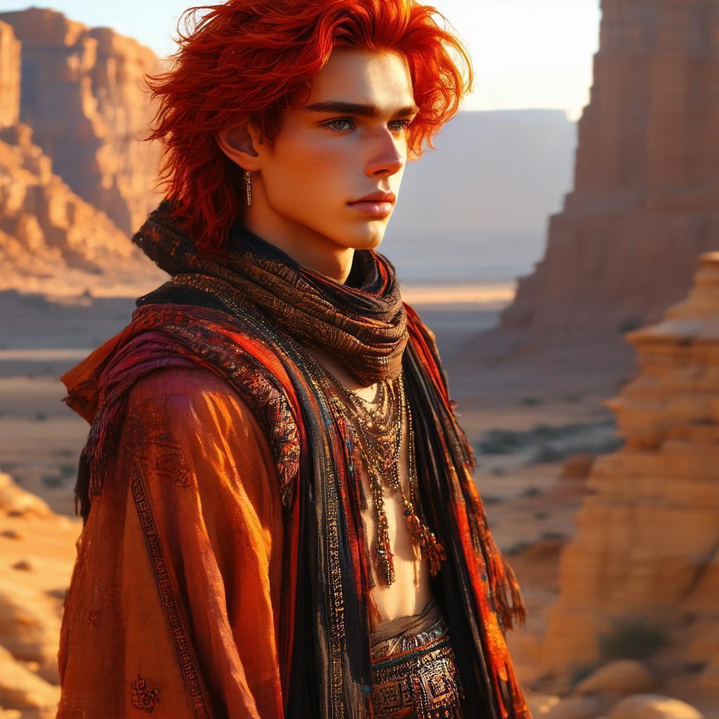 Red Haired Desert Boy in Elegant 3D