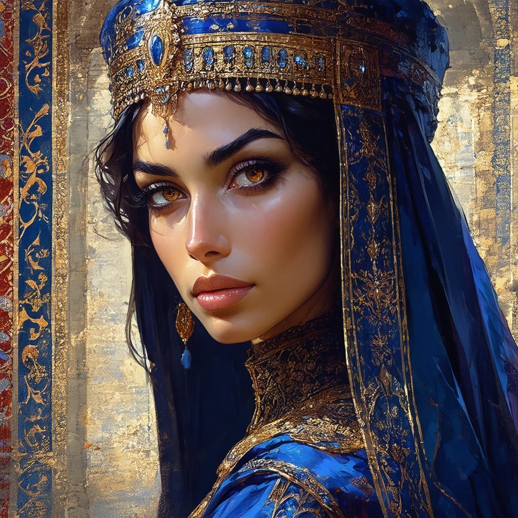 Gothic Byzantine Empress in Cinematic Chiaroscuro
