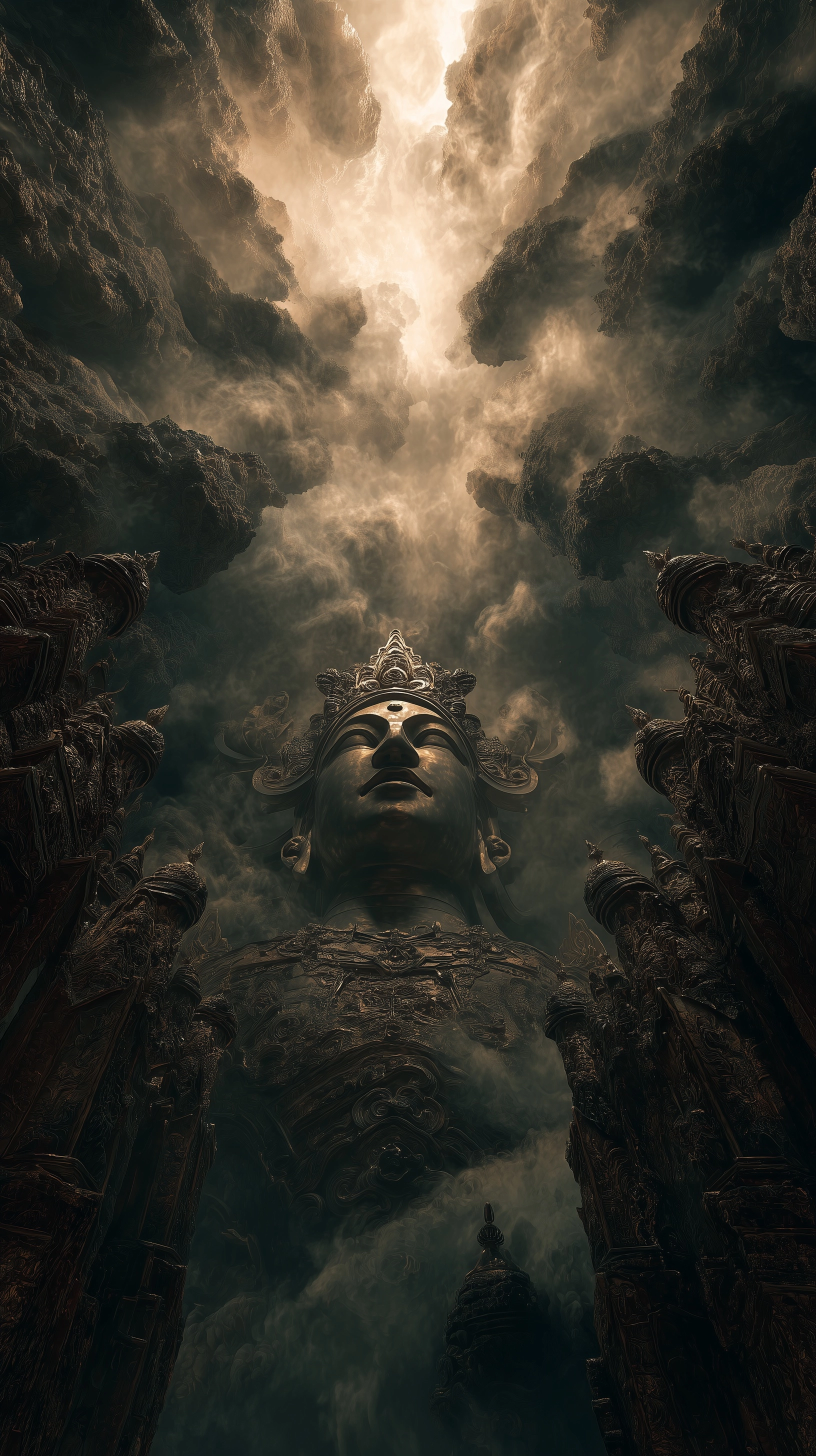 Cinematic shot, epic Chinese ancient mythology, grand scale