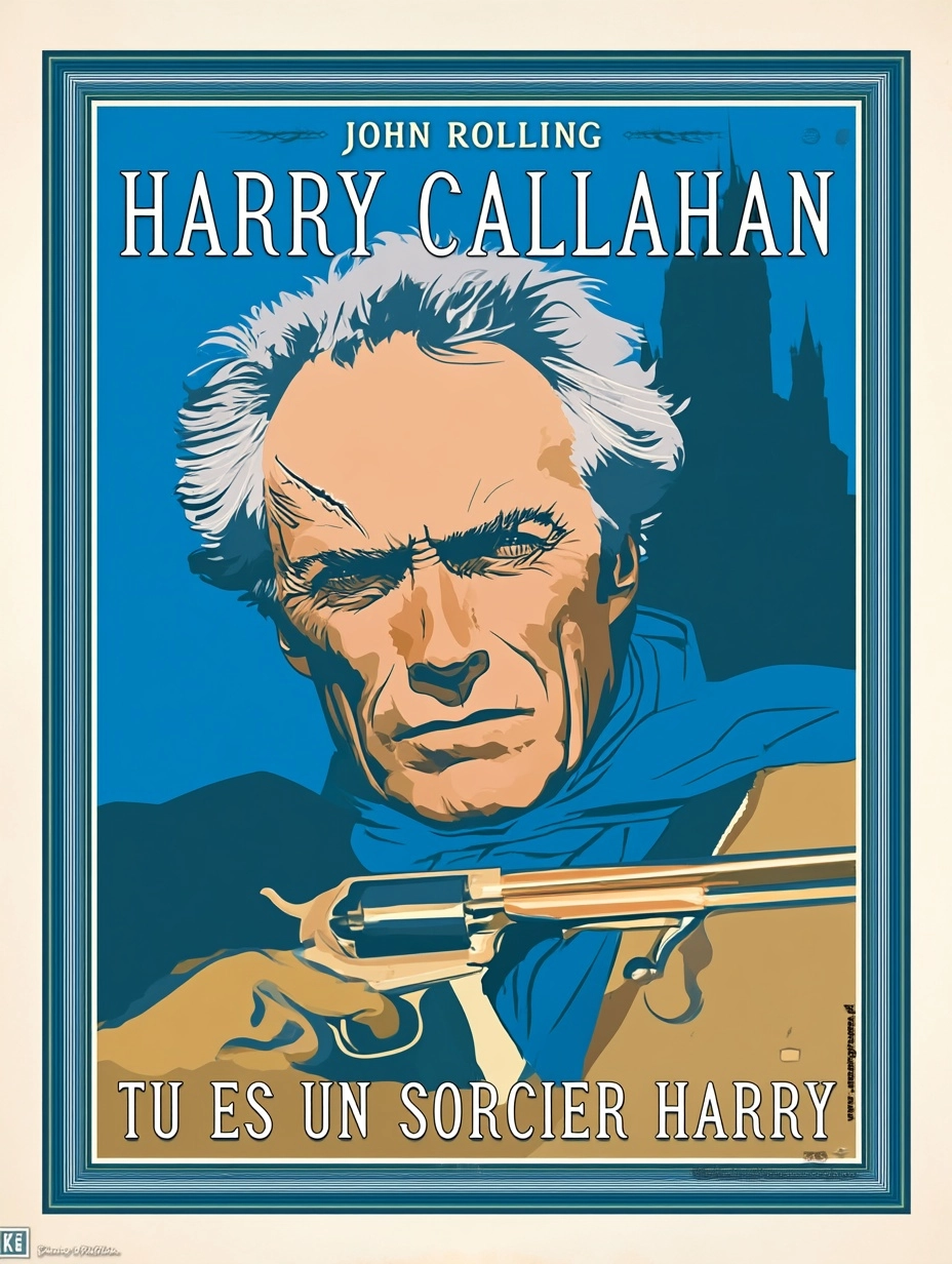 The cover of John Rolling's book "Harry Callahan" in the style of vector illustration with in the do