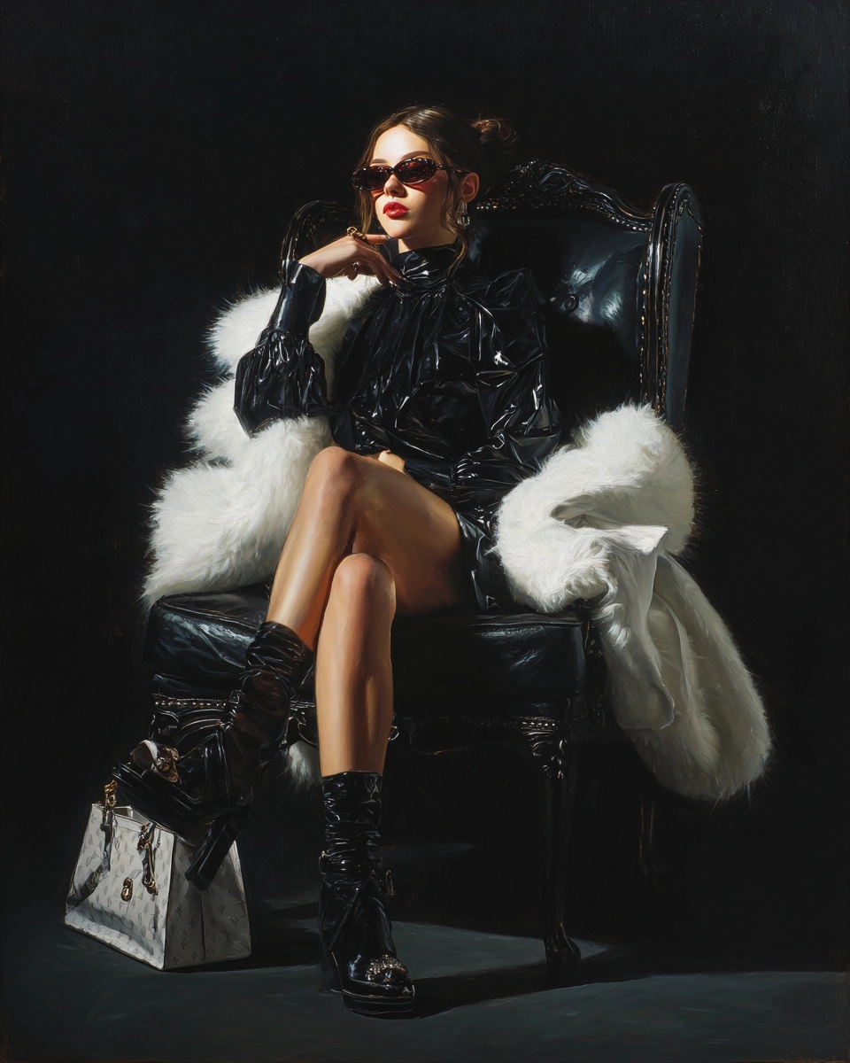 High fashion, avant-garde, rich luxury, sophisticated, elegant, high class