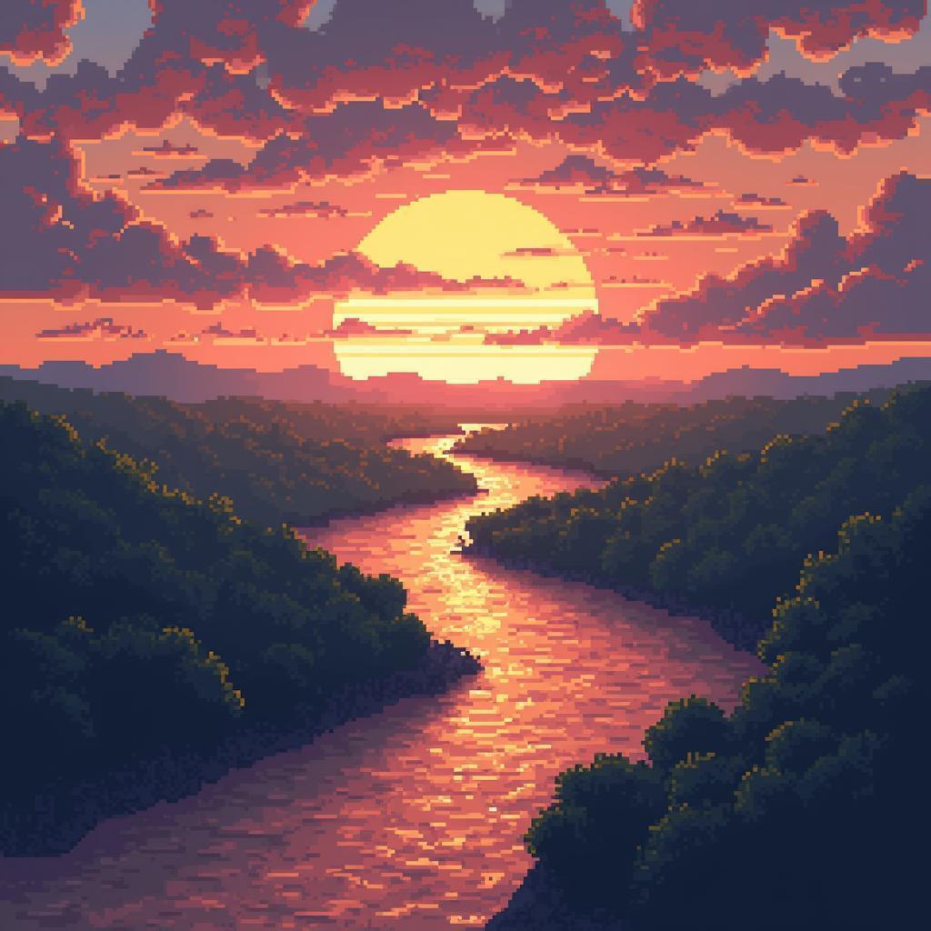 Muddy River Meets the Sea in Pixels