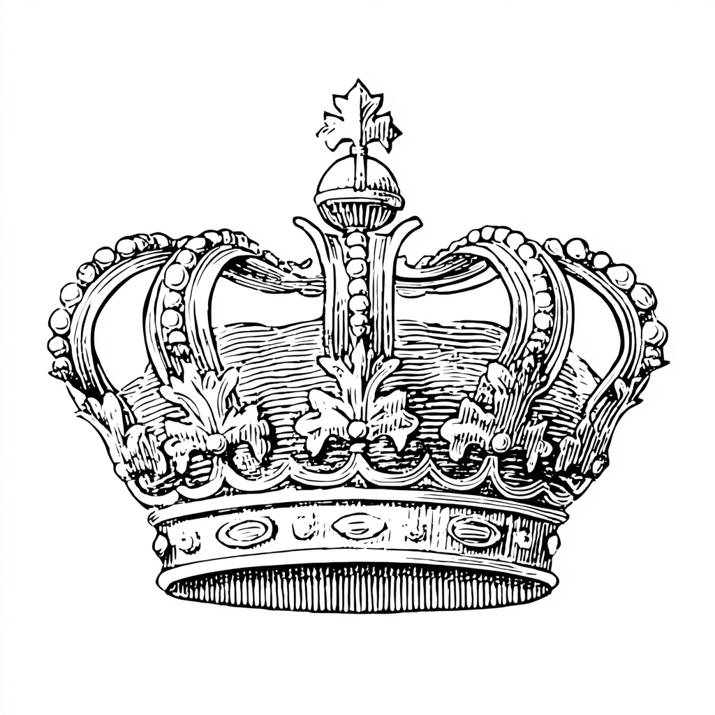 A simple line drawing of the french marquis's crown used in the coat of arms.