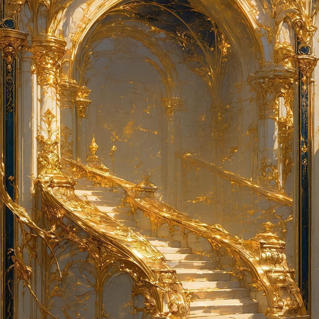 Gigachad Hero Framed in Art Nouveau Splendor