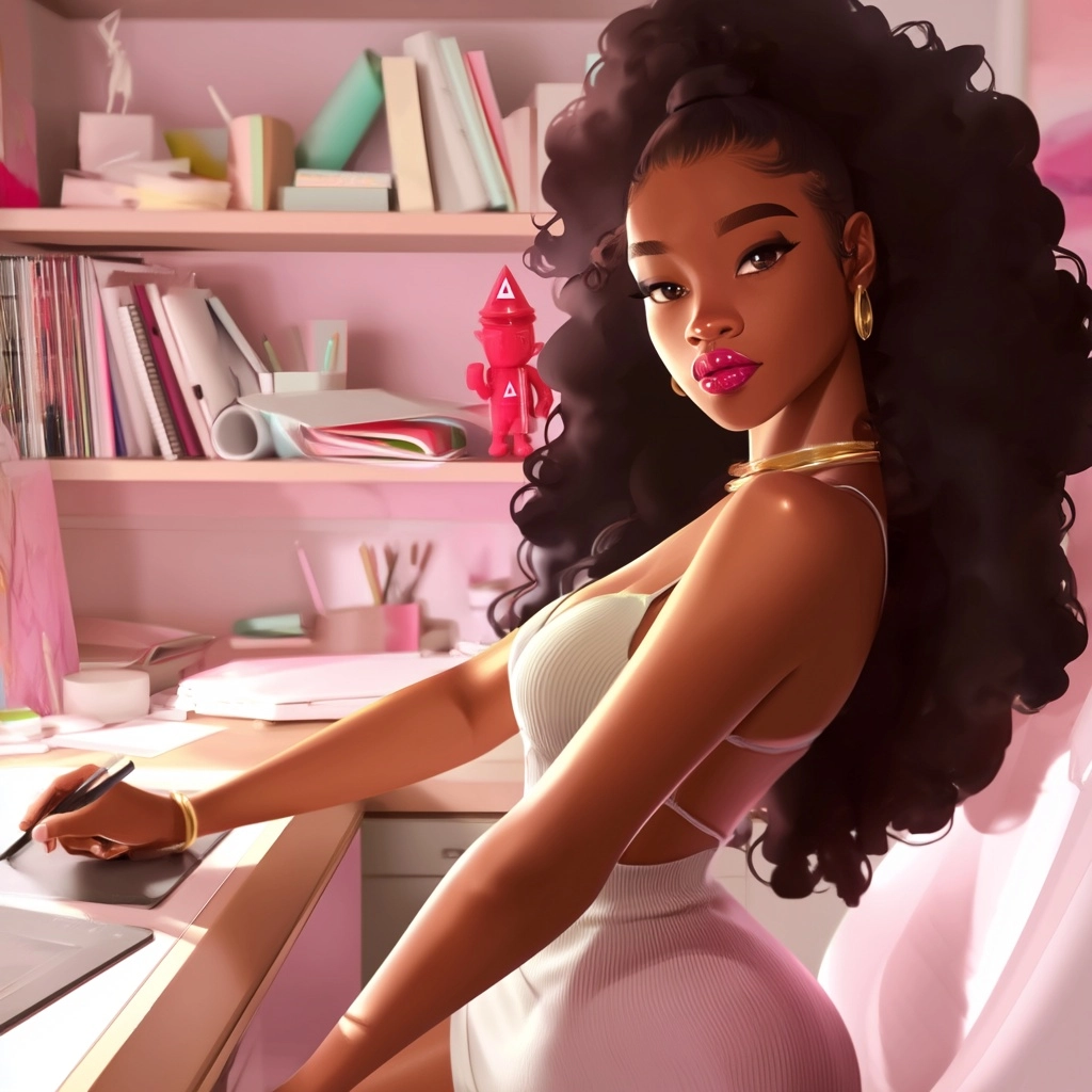 Ultra-glossy digital illustration style, high detail