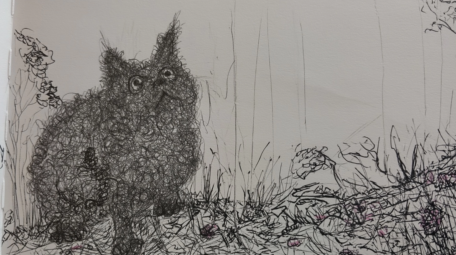 A very badly drawn cat