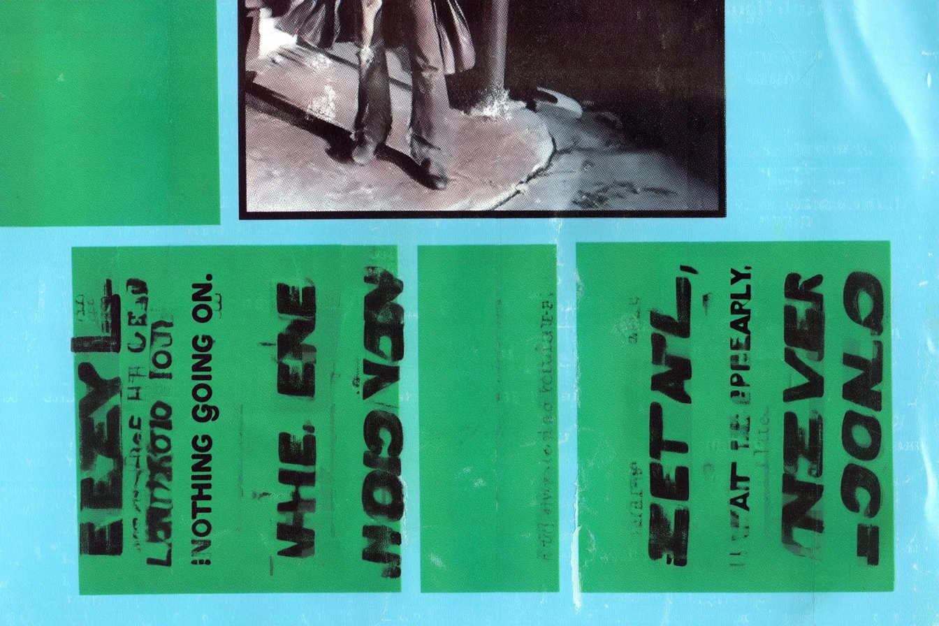 Avant-garde Ray Gun style experimental collage comic strip page