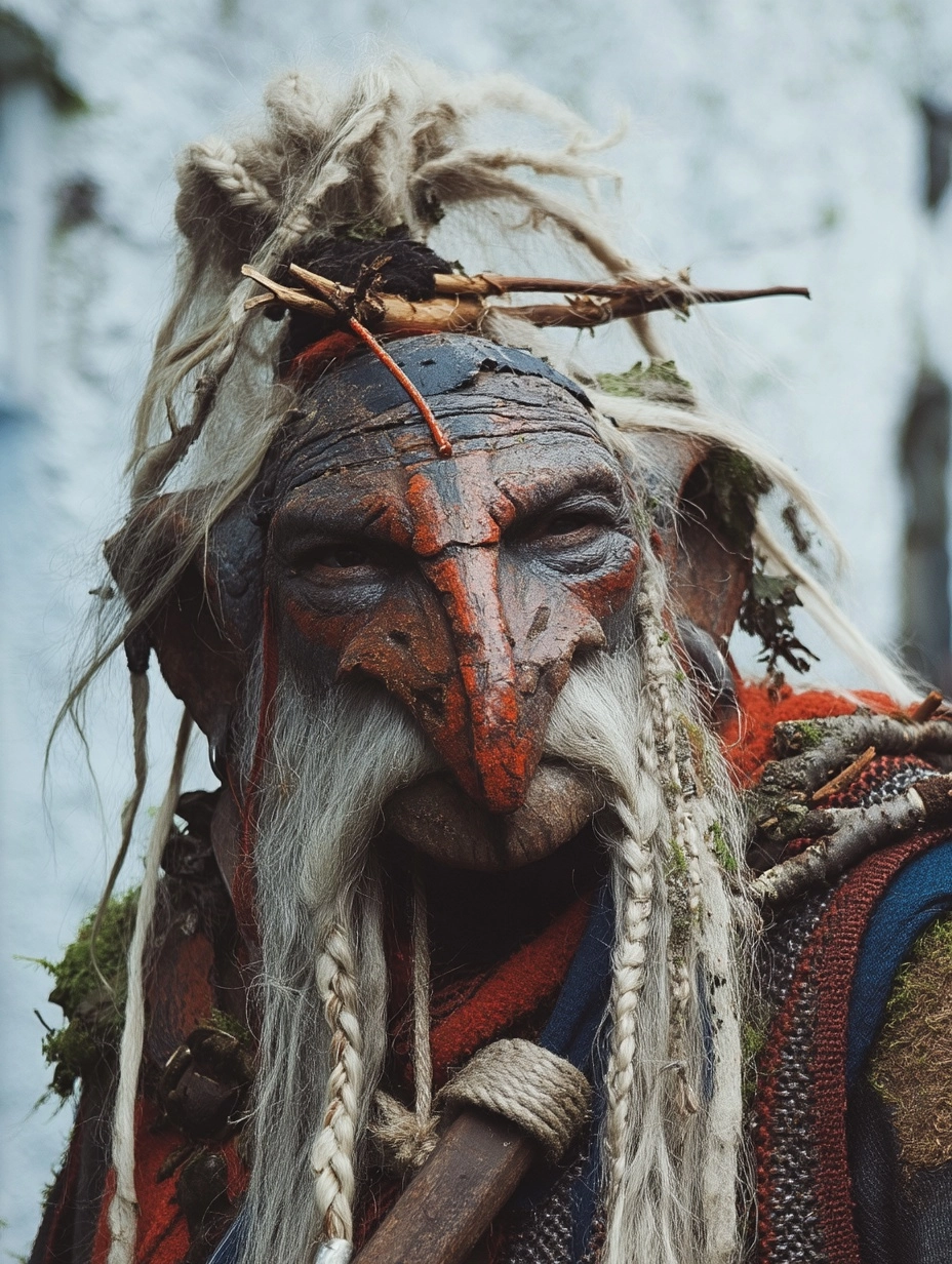 Troll norvégien, long nez de pinoccio, grandes oreilles rondes
