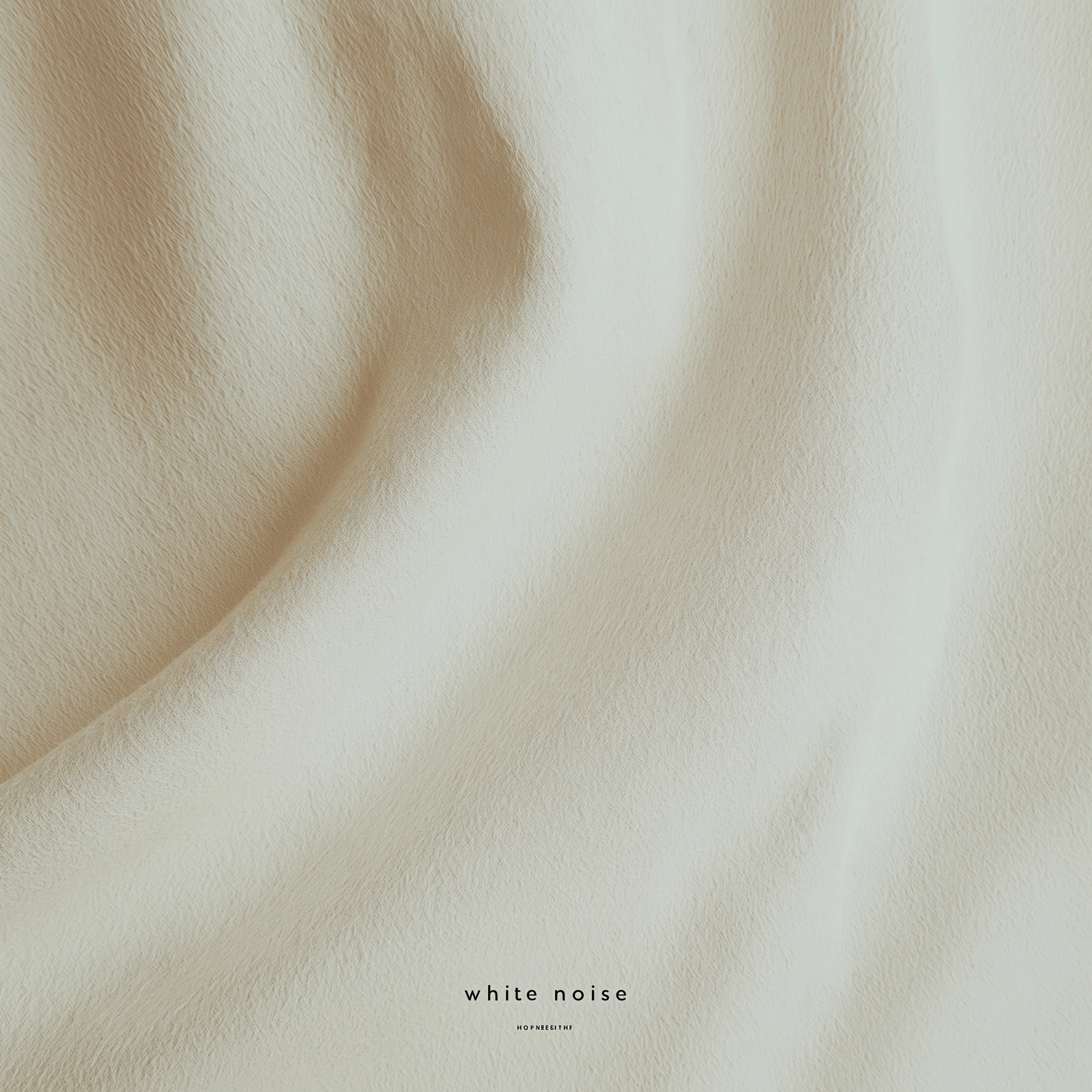 Minimal editorial album cover, warm ivory and white abstract texture, soft mineral gradients