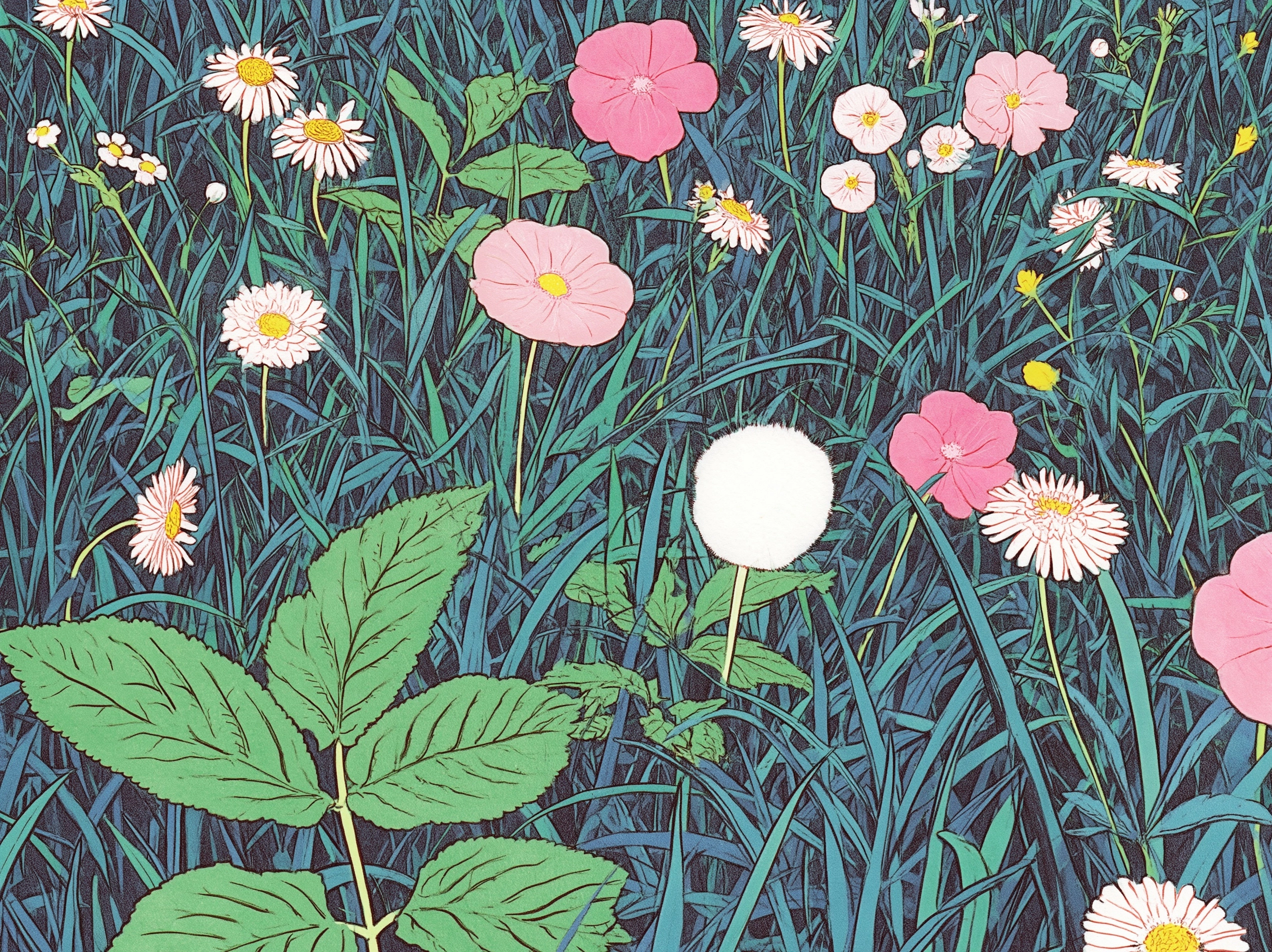 Spring foliage background pattern