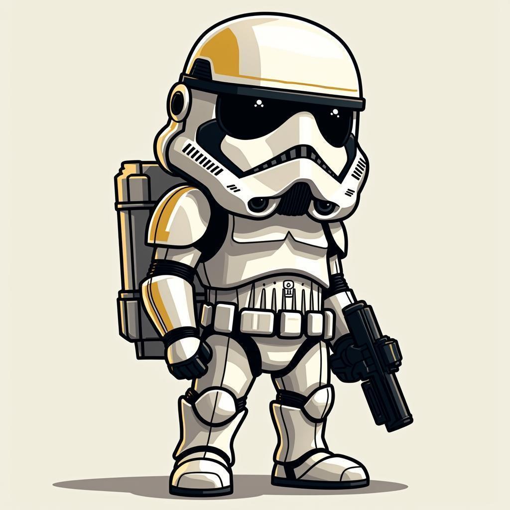 Bold Stormtrooper in Black White and Yellow