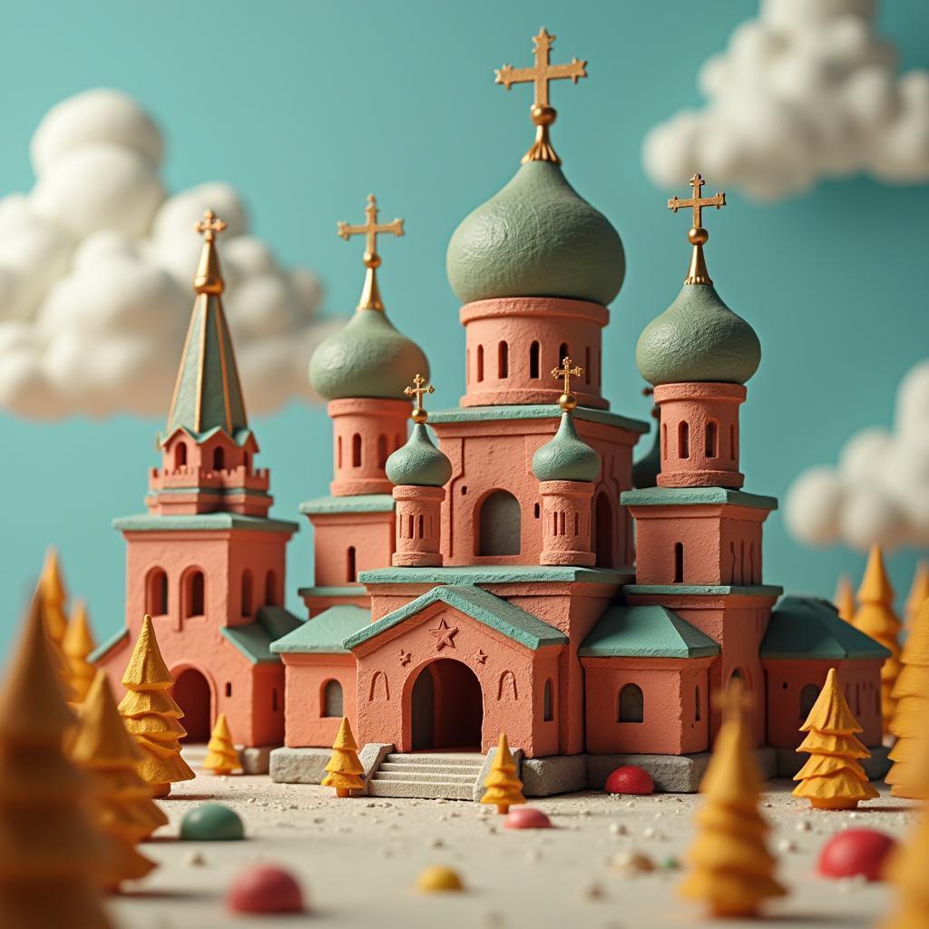 Constructivist Orthodox Church in Clay Stop Motion
