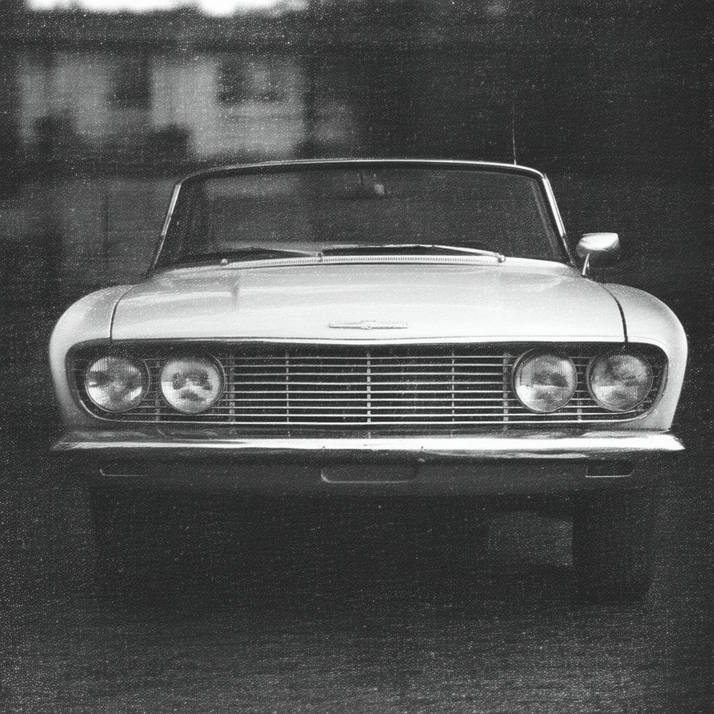 Friendly Fifties Car on Grainy HP5 Film