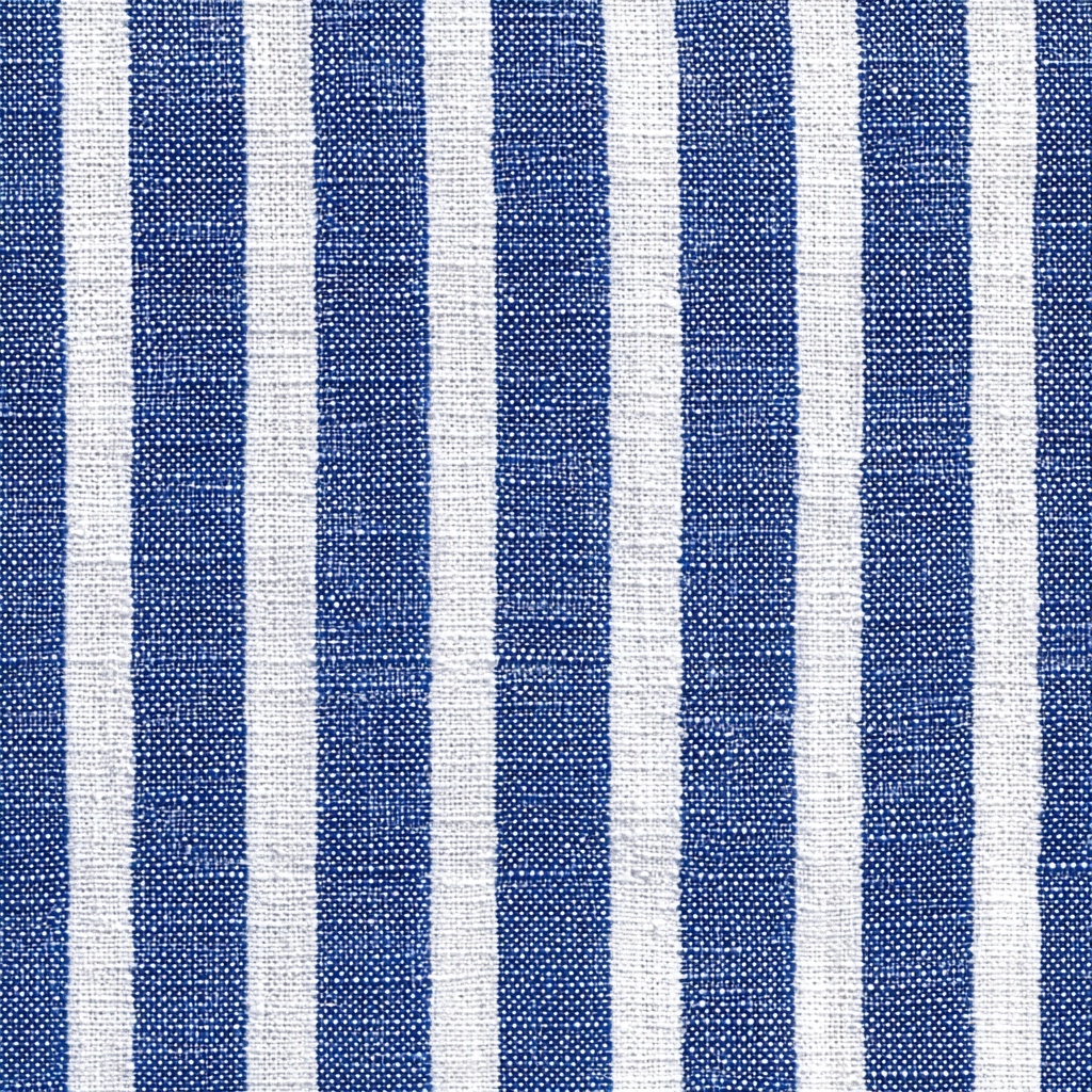 Blue and white ticking stripe pattern, thin vertical stripes, cotton fabric texture