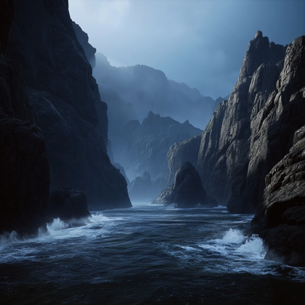 Depict: Outer Rim from Star Wars- unmapped border system near Mon Cala trade routes. Type: Rocky oce