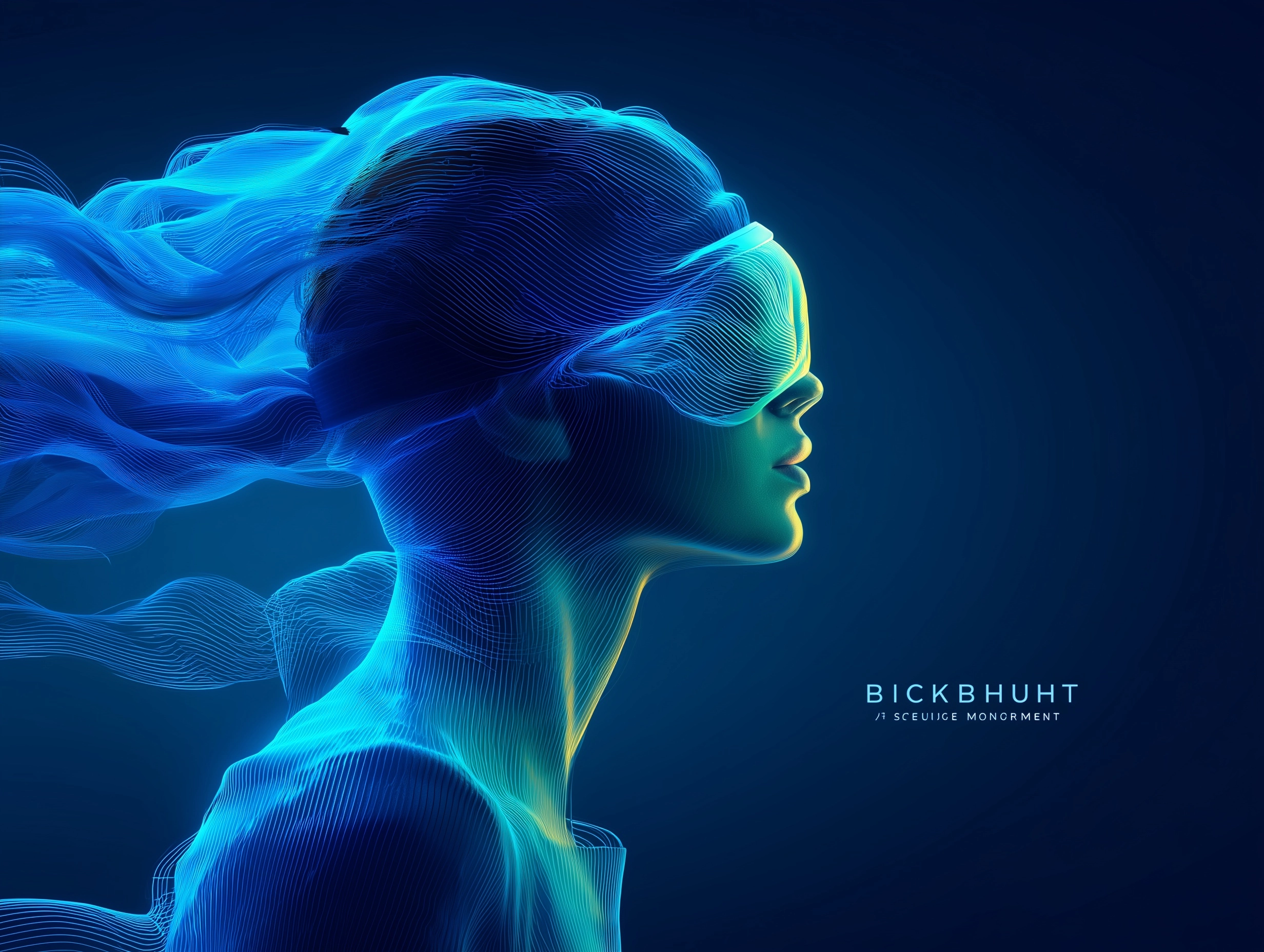 Create a minimalist but futuristic background with blue, yellow and green
