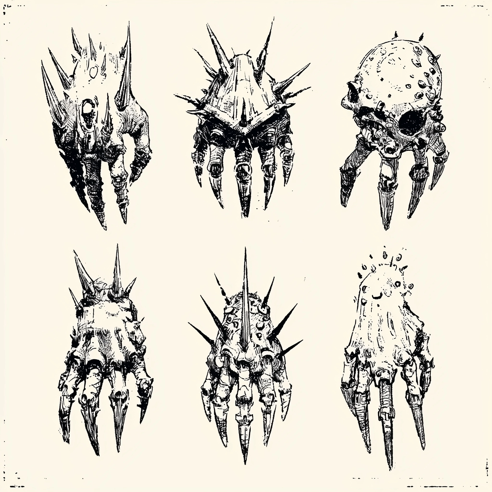 Sharp pointy monster hands