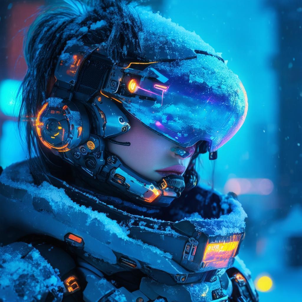 Mei of Overwatch on Vintage Neon Poster