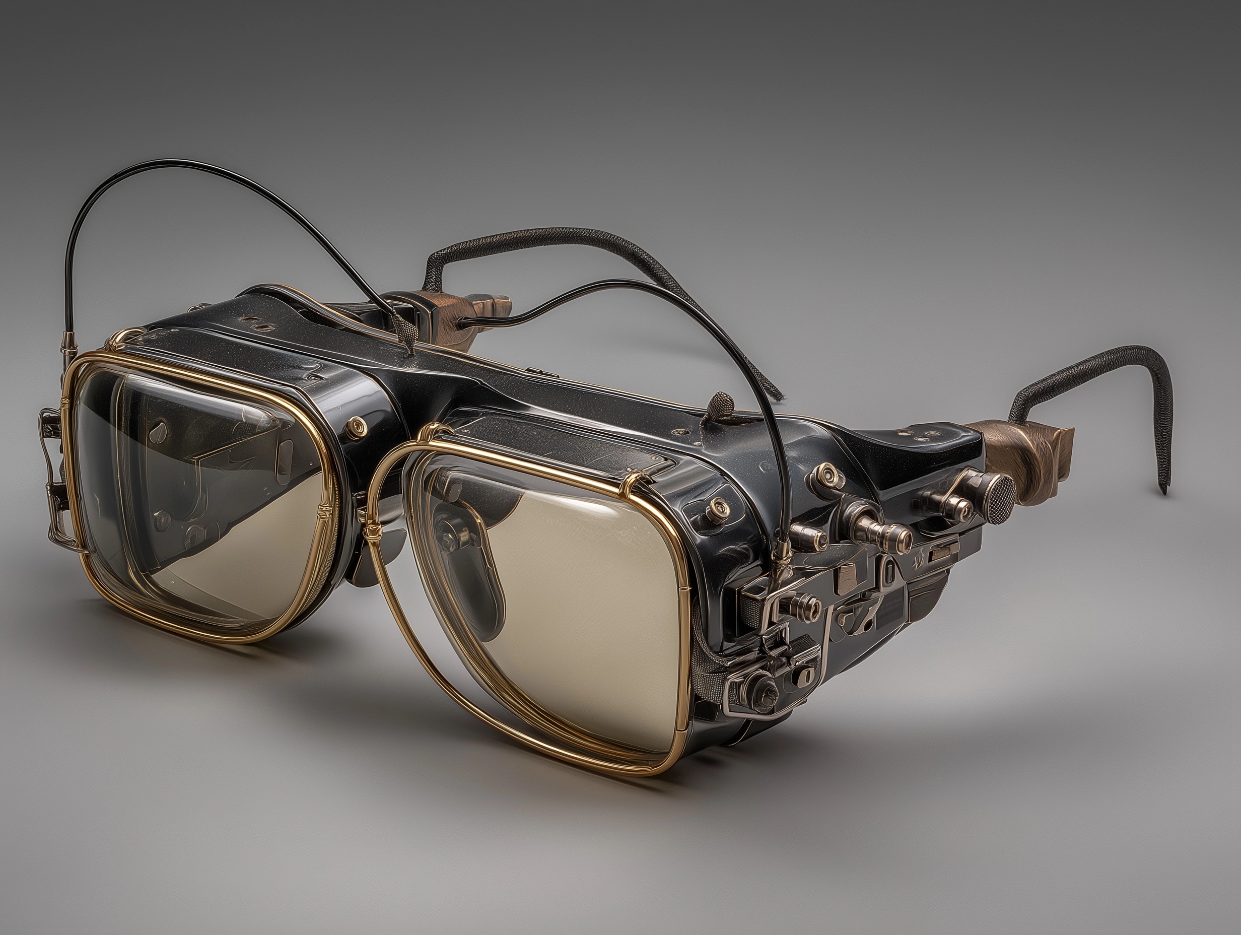 Cyberpunk technology enhanced visual worn optics digital concept art