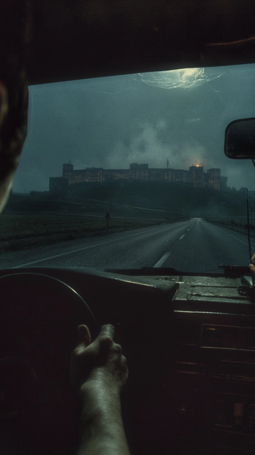 Ultra-realistic hyper-real POV video, night at Harput Kalesi