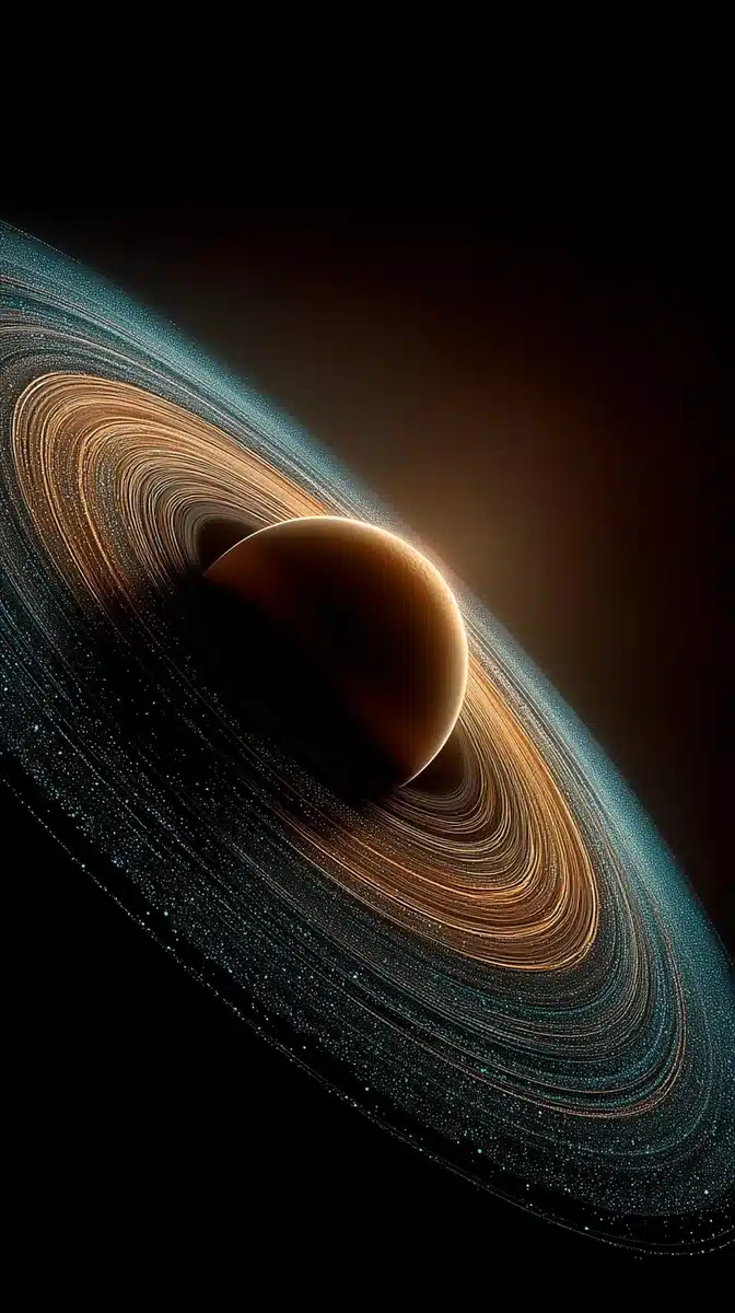 Minimalist Planet With Dust Rings 2