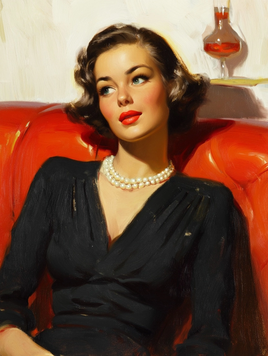 Art Frahm's painting depicting woman