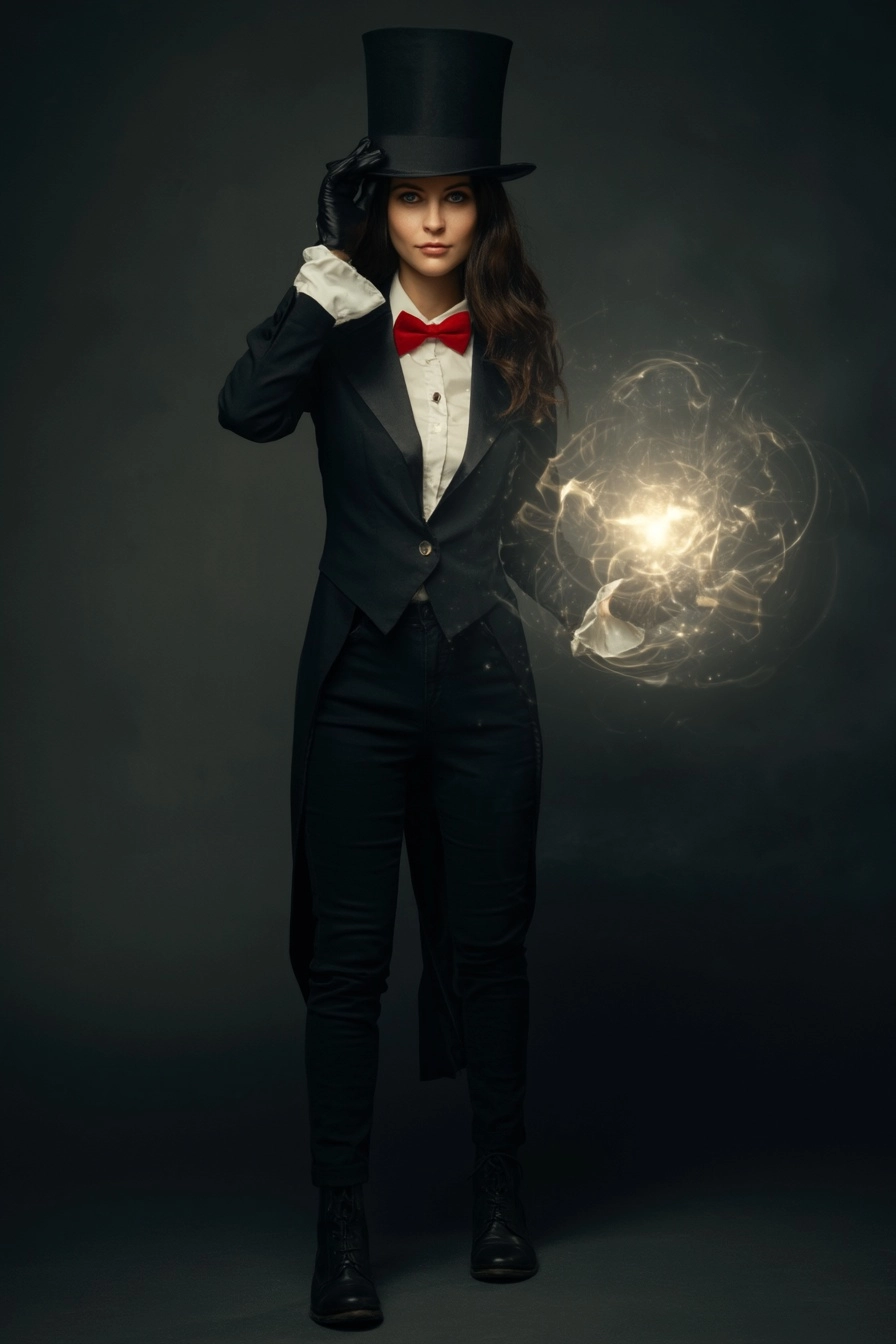 Tobey Maguire as Zatanna (gender swap), accurate Tobey Maguire face adapted to feminine features