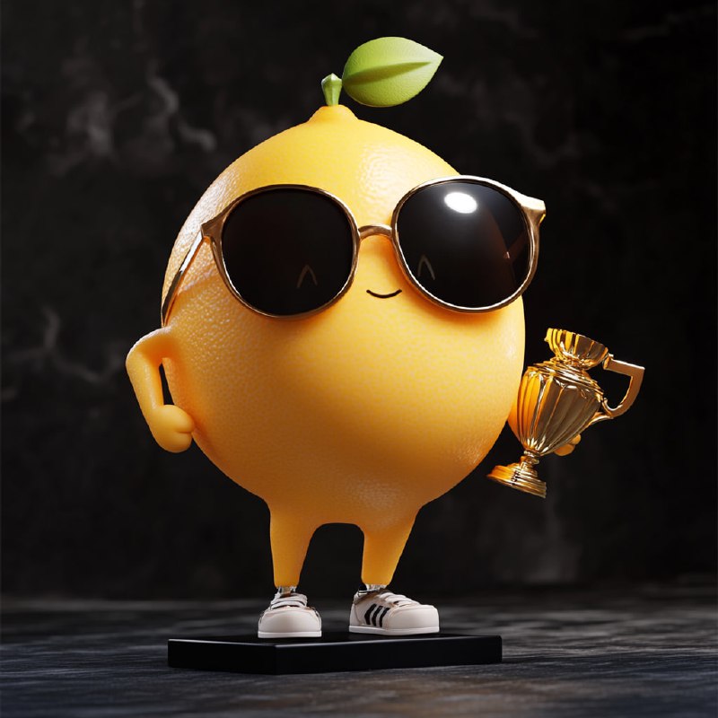Chibbi Lemon Gangster Sunglasses Trophy