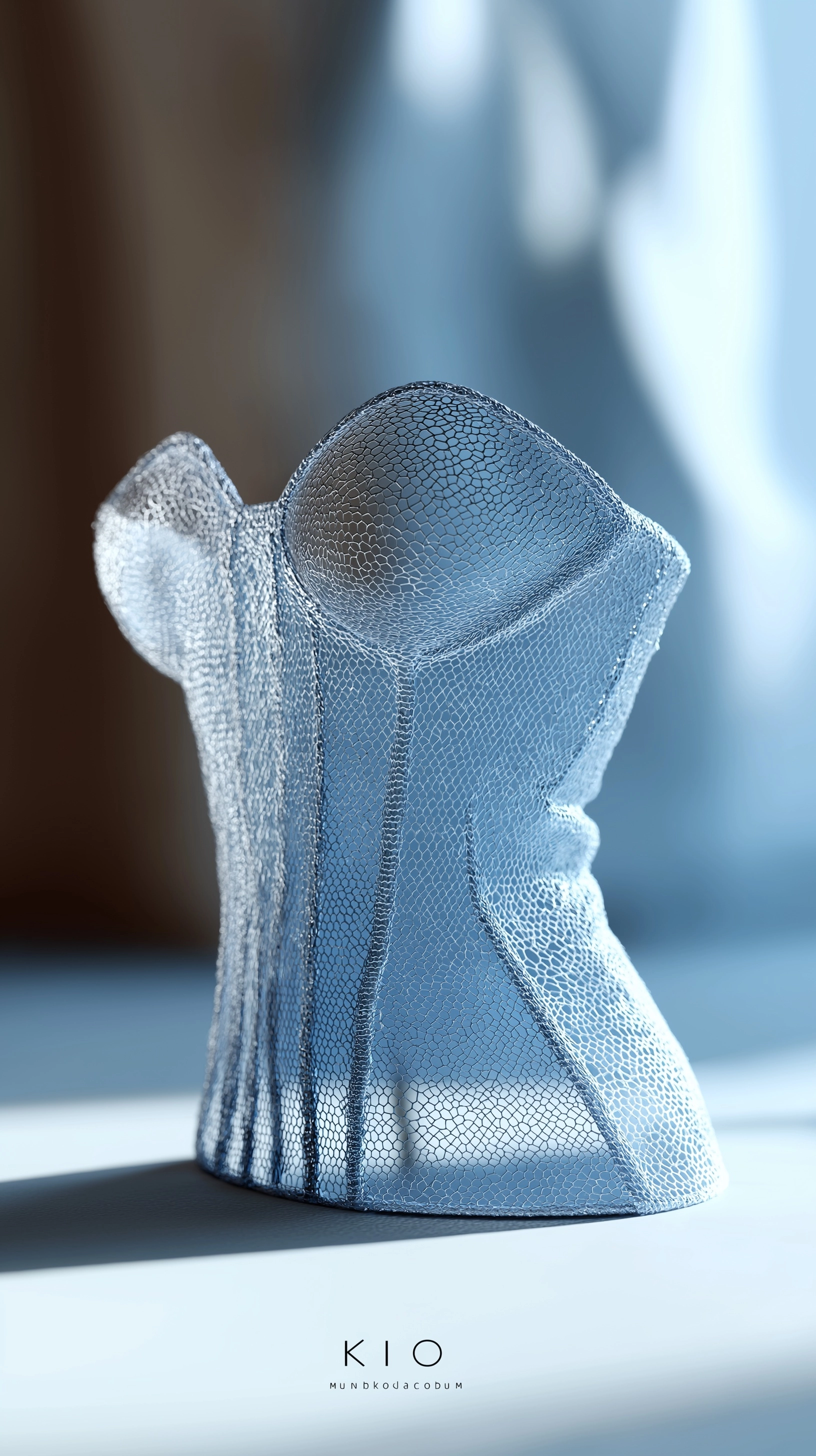 Premium minimal luxury product render, light and space A sculptural feminine corset