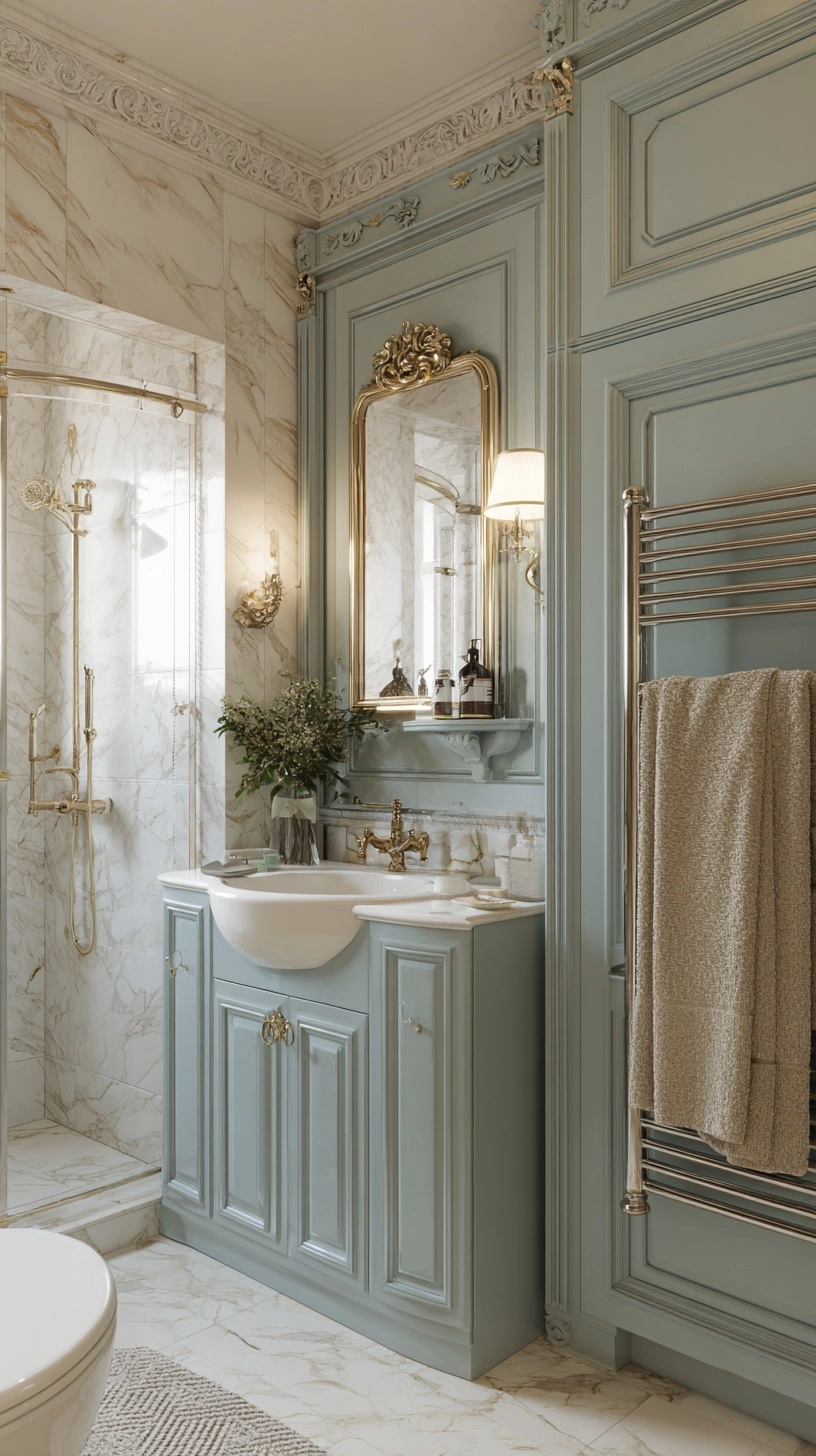 Interior design of a bathroom,Georgian style