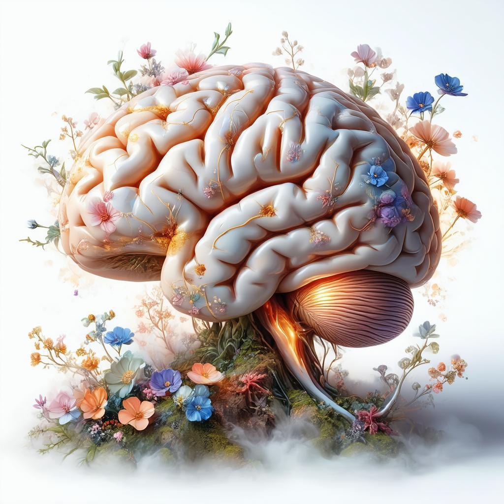 Blooming Brain in a Surreal Matte Painting