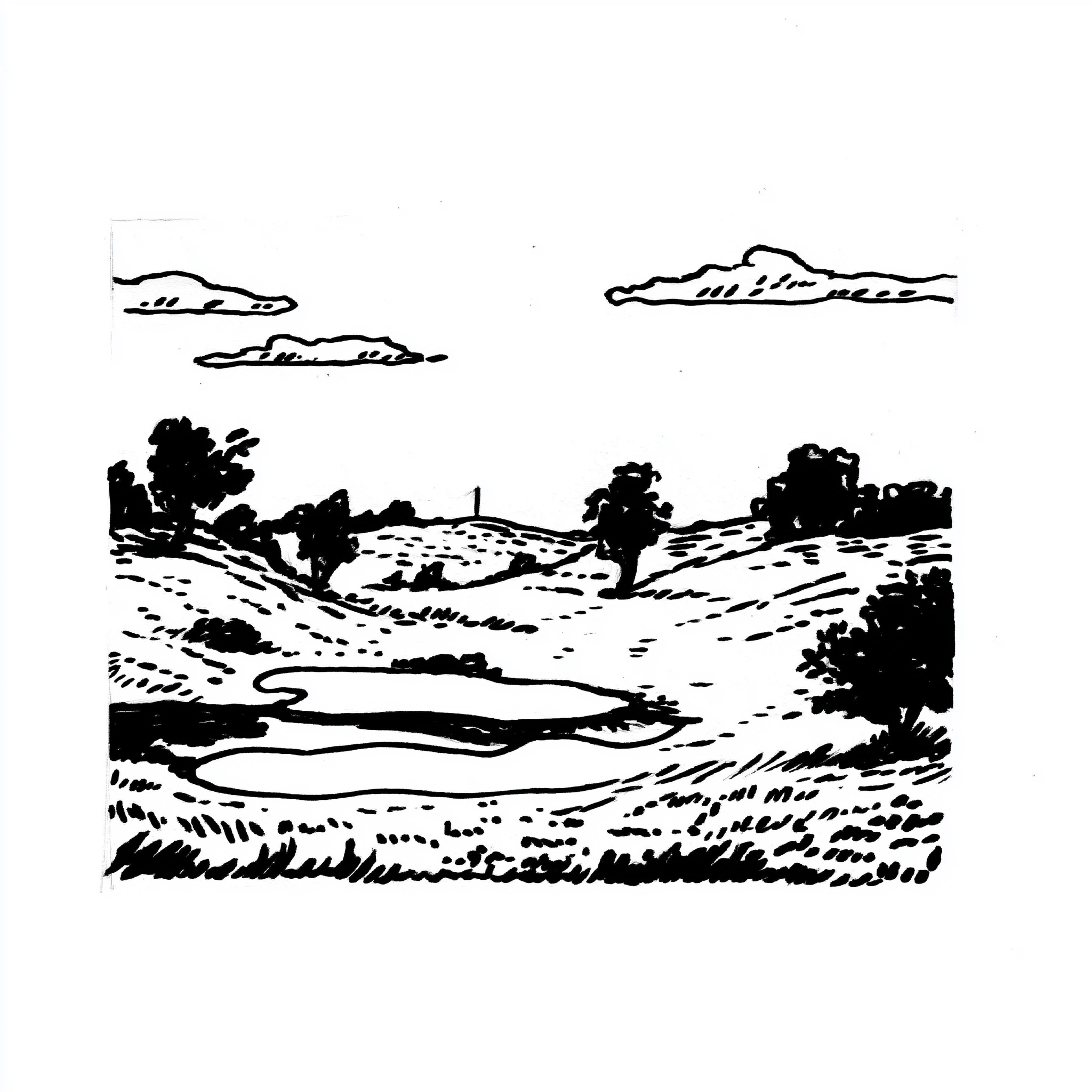 Golf course colouring in