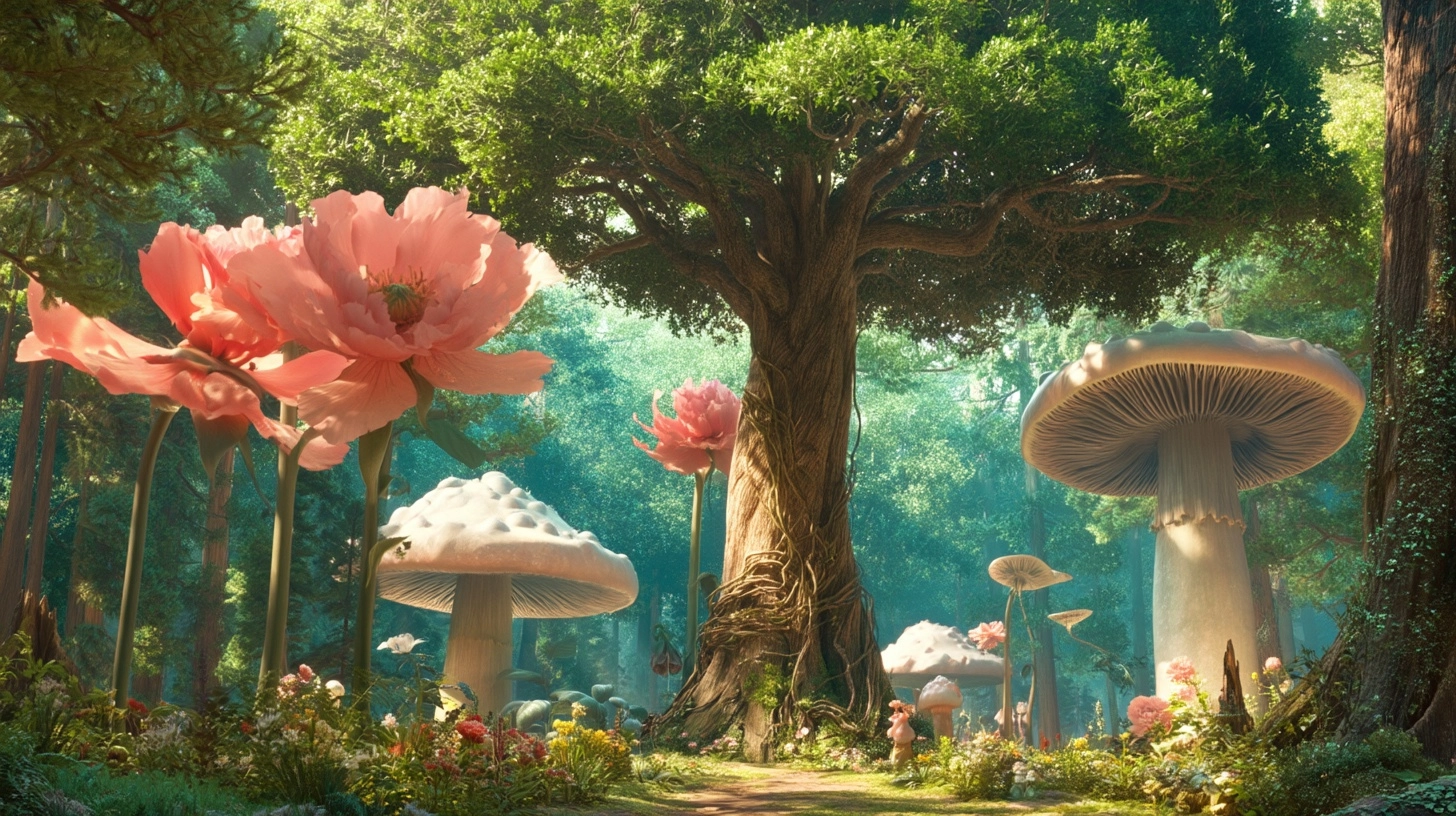 Pixar-style animation, bright and vivid colors for child