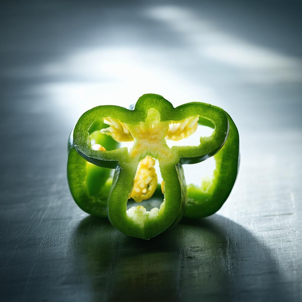 Sliced Green Pepper in Cinematic Chiaroscuro