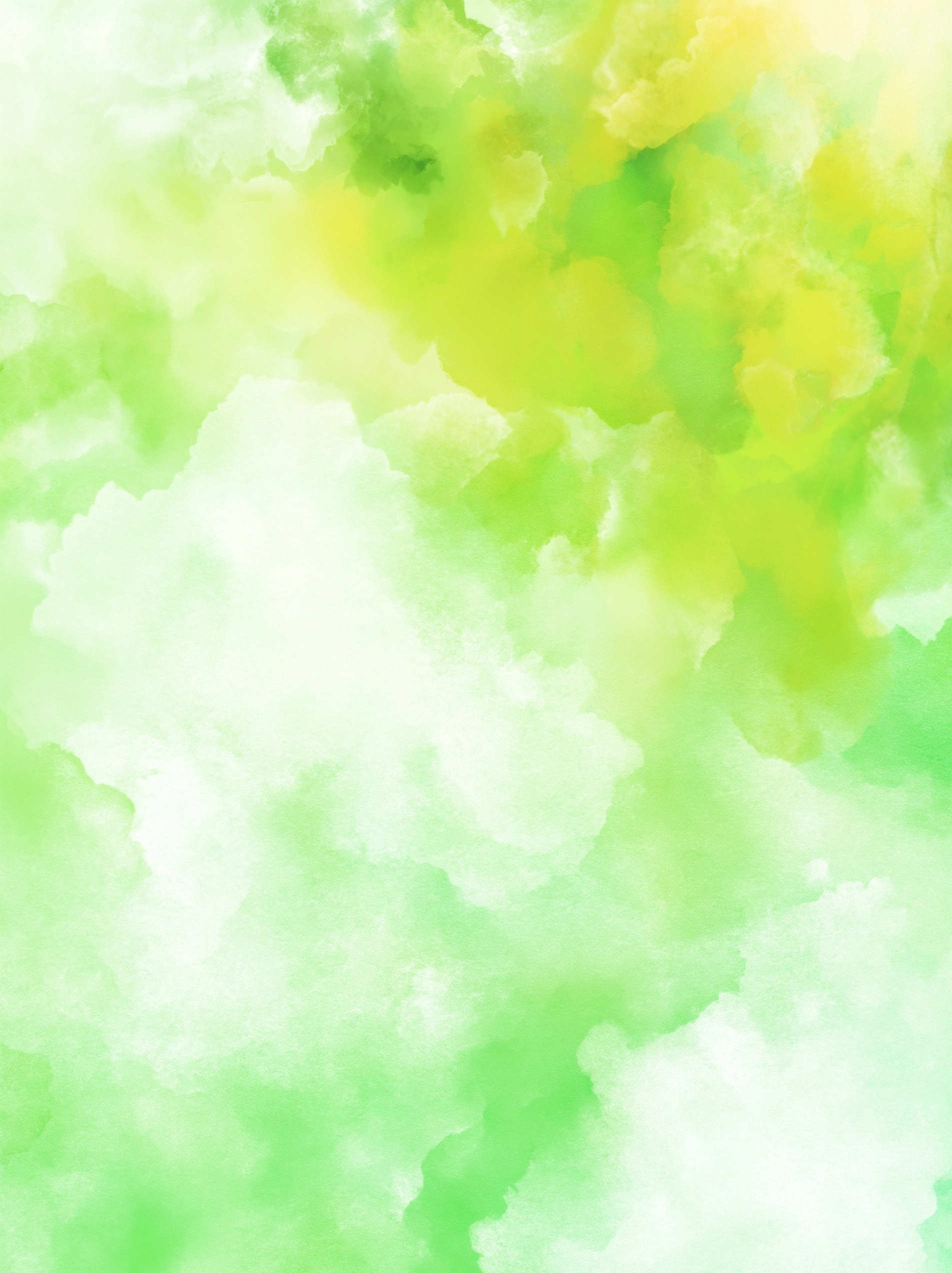 Abstract watercolor background with green and yellow colors, light green and white watercolor