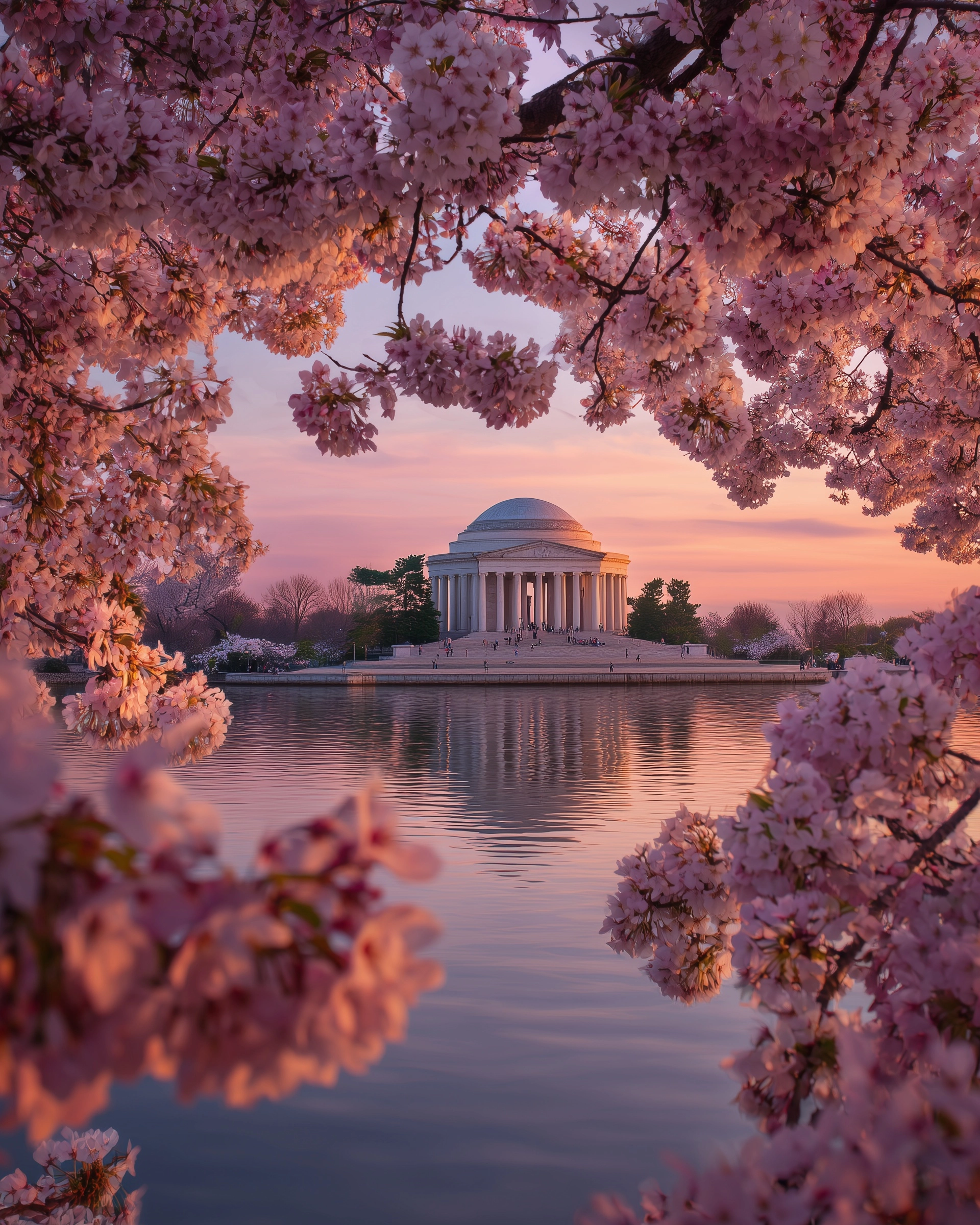 Today cherry blossom tree frame with the thomas jefferson jacquard clipart