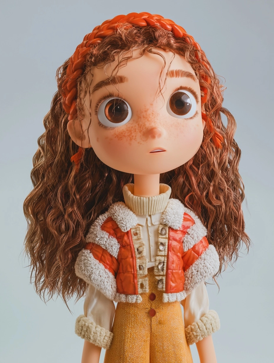 3D animation, a girl