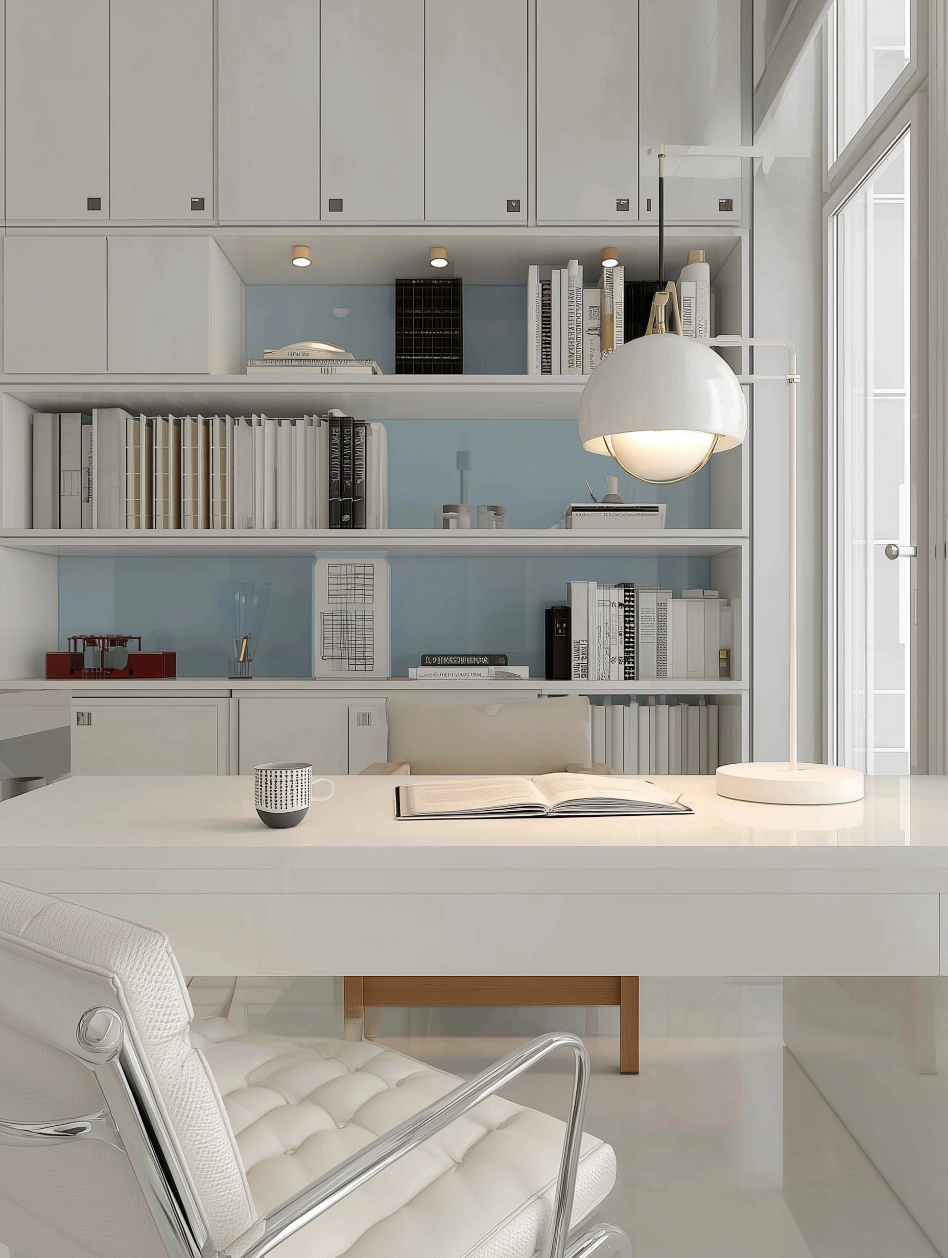 Living room desk, close-up