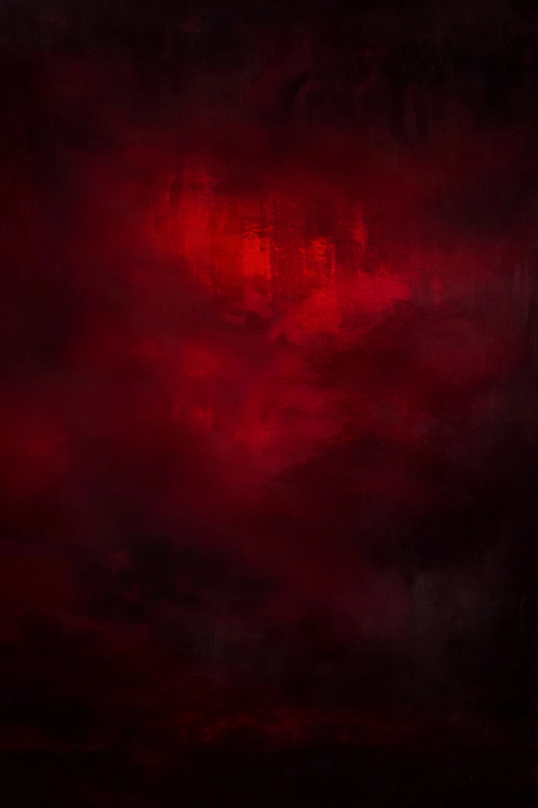 Minimal red and black background, pure black dominant tone, very soft dark crimson haze