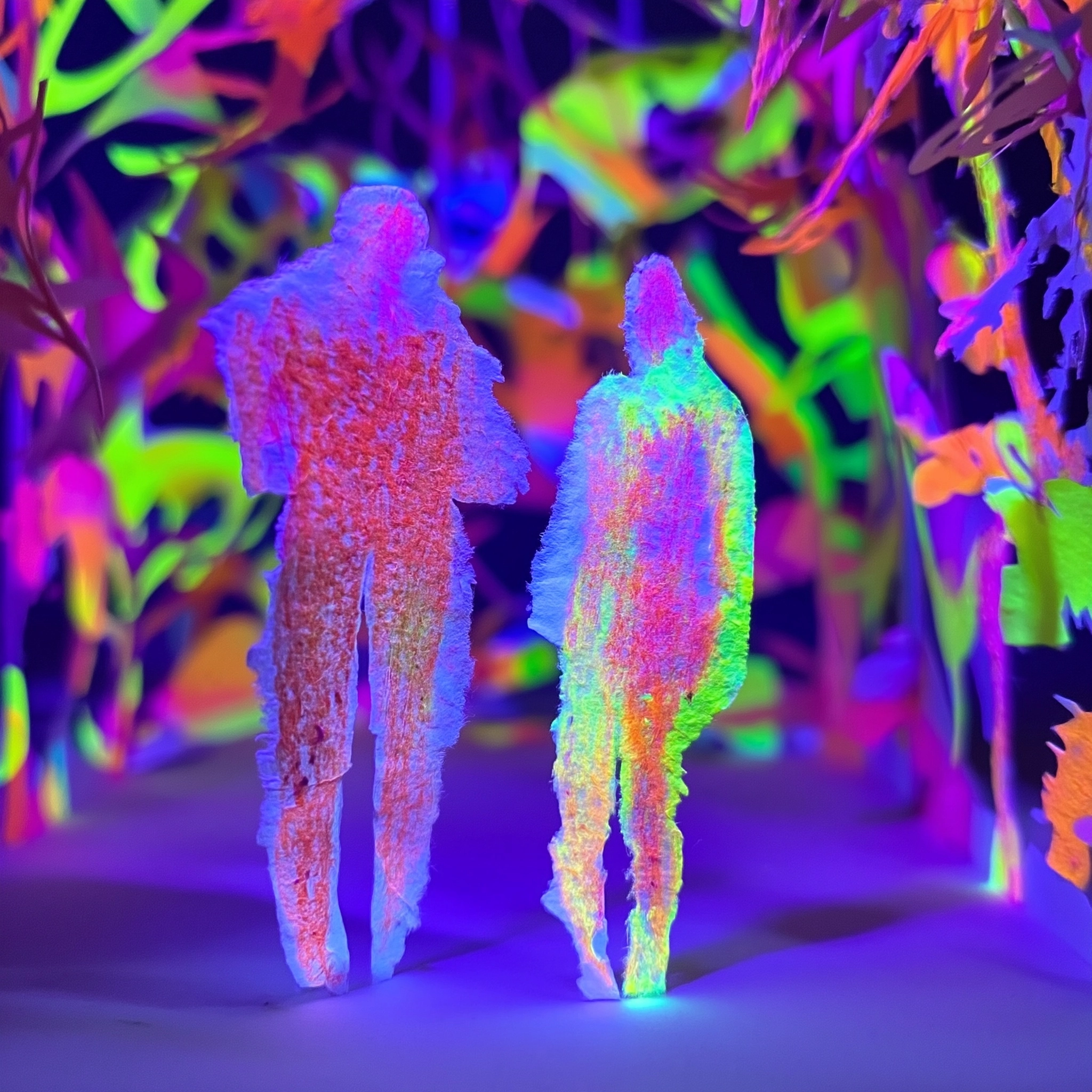 A surreal and exquisitely detailed macro shot of a handcrafted