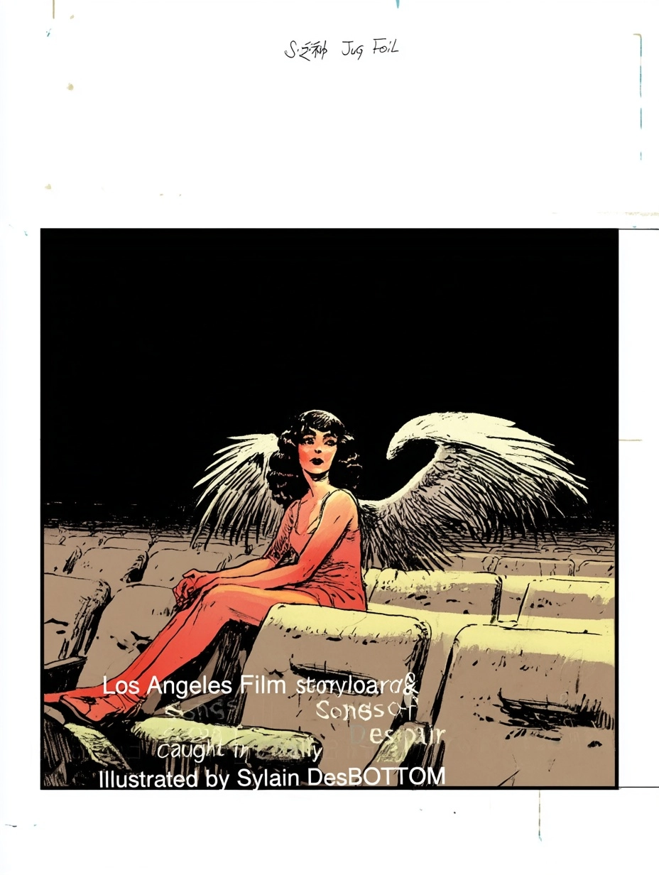 The cover of the book " los angeles film storyboards & songs of despair caught in c rally