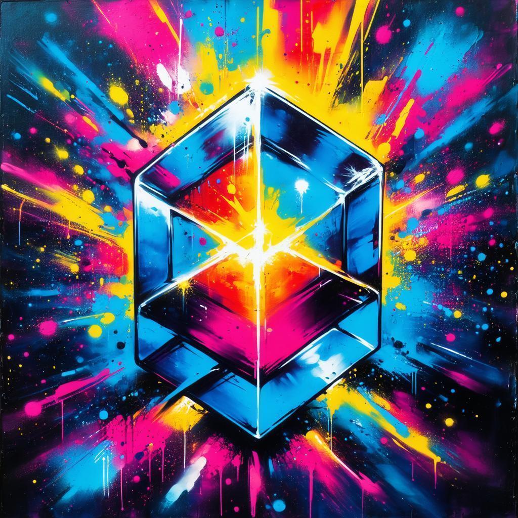 Epic Tesseract Mural in Urban Spray Paint