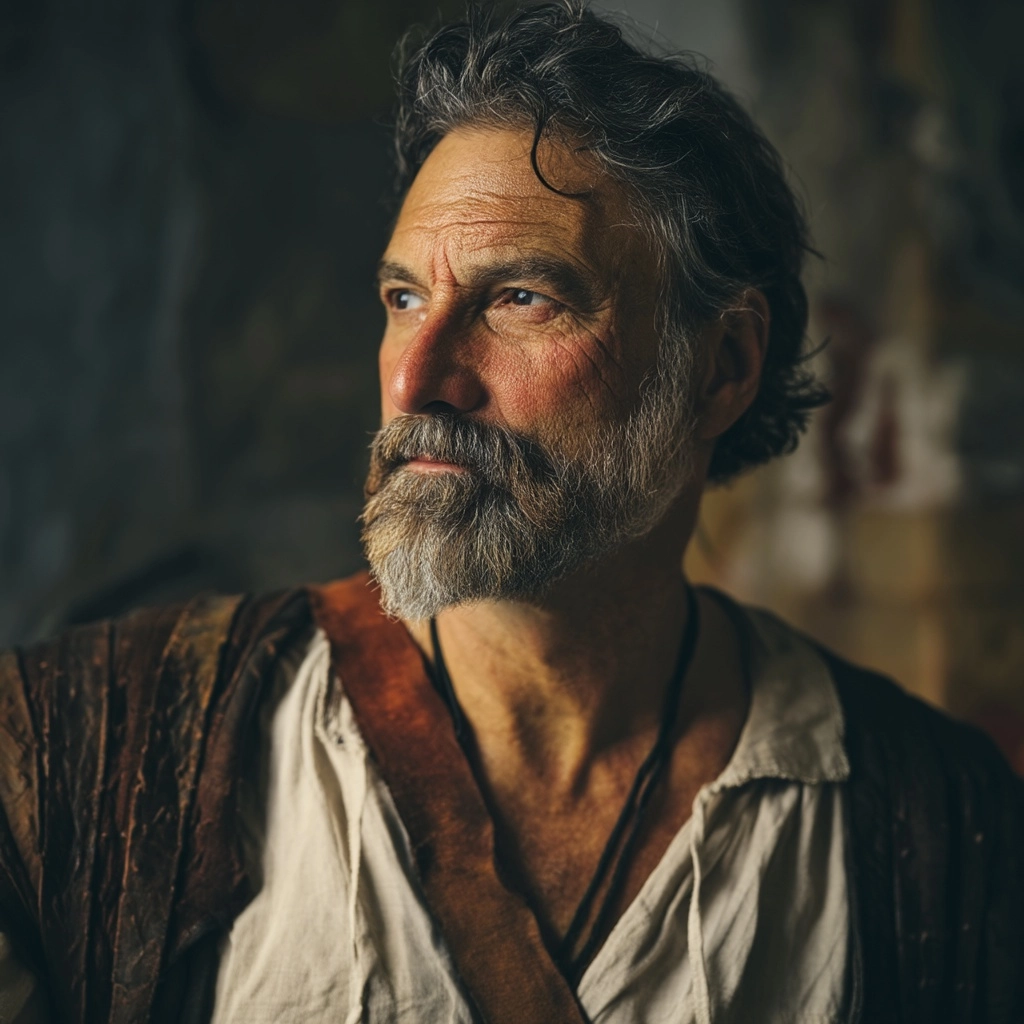 Hyper-realistic 8k portrait of a 45-year-old Spanish conquistador, weathered face with deep lines