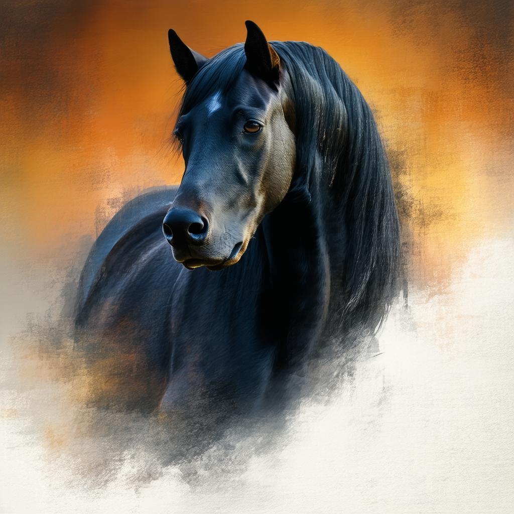 Black Weimaraner Horse Hybrid Concept Creature